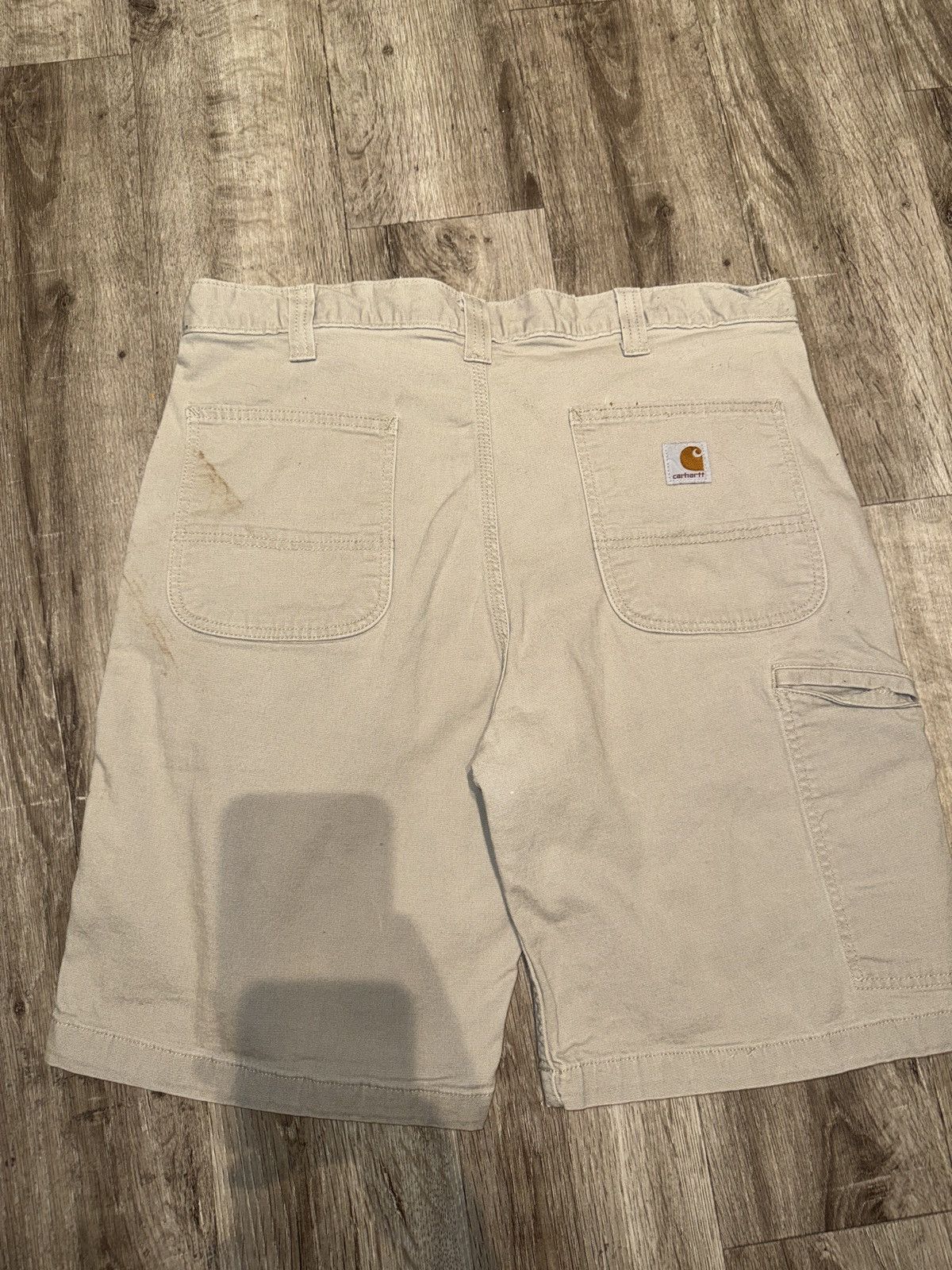 Carhartt Early 00s Tan Brown Baggy Carhartt Carpenter Work Shorts Size US 35 - 2 Thumbnail