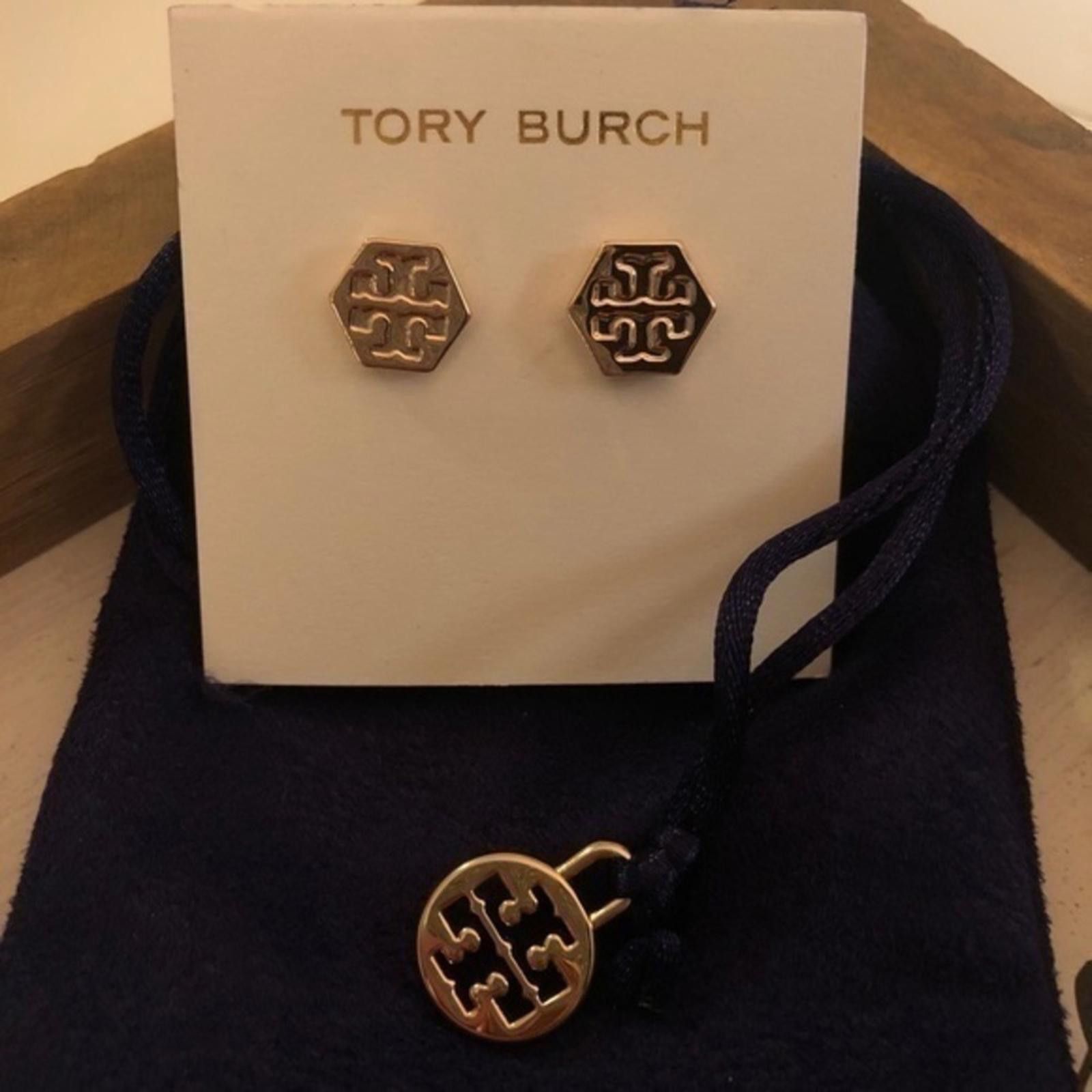 Tory Burch Tory Burch Gold Logo Stud Earrings NWT Size ONE SIZE - 4 Thumbnail