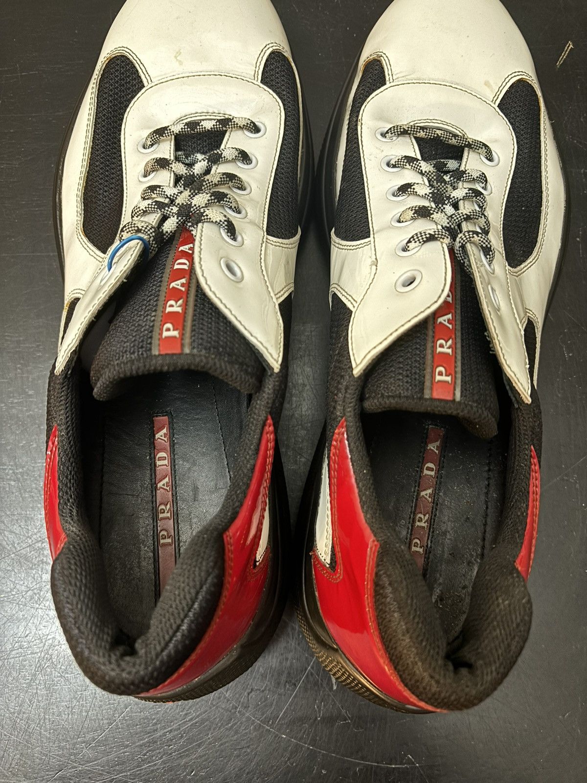 Prada Prada America’s Cup Patent Leather White Red Black Size US 12 / EU 45 - 7 Thumbnail