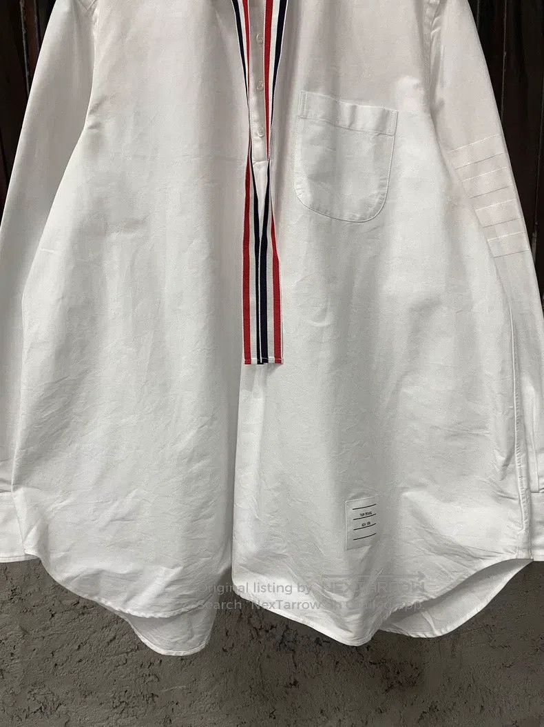 Thom Browne Thom Browne Tie Long-Sleeve Shirt Size US XS / EU 42 / 0 - 4 Thumbnail