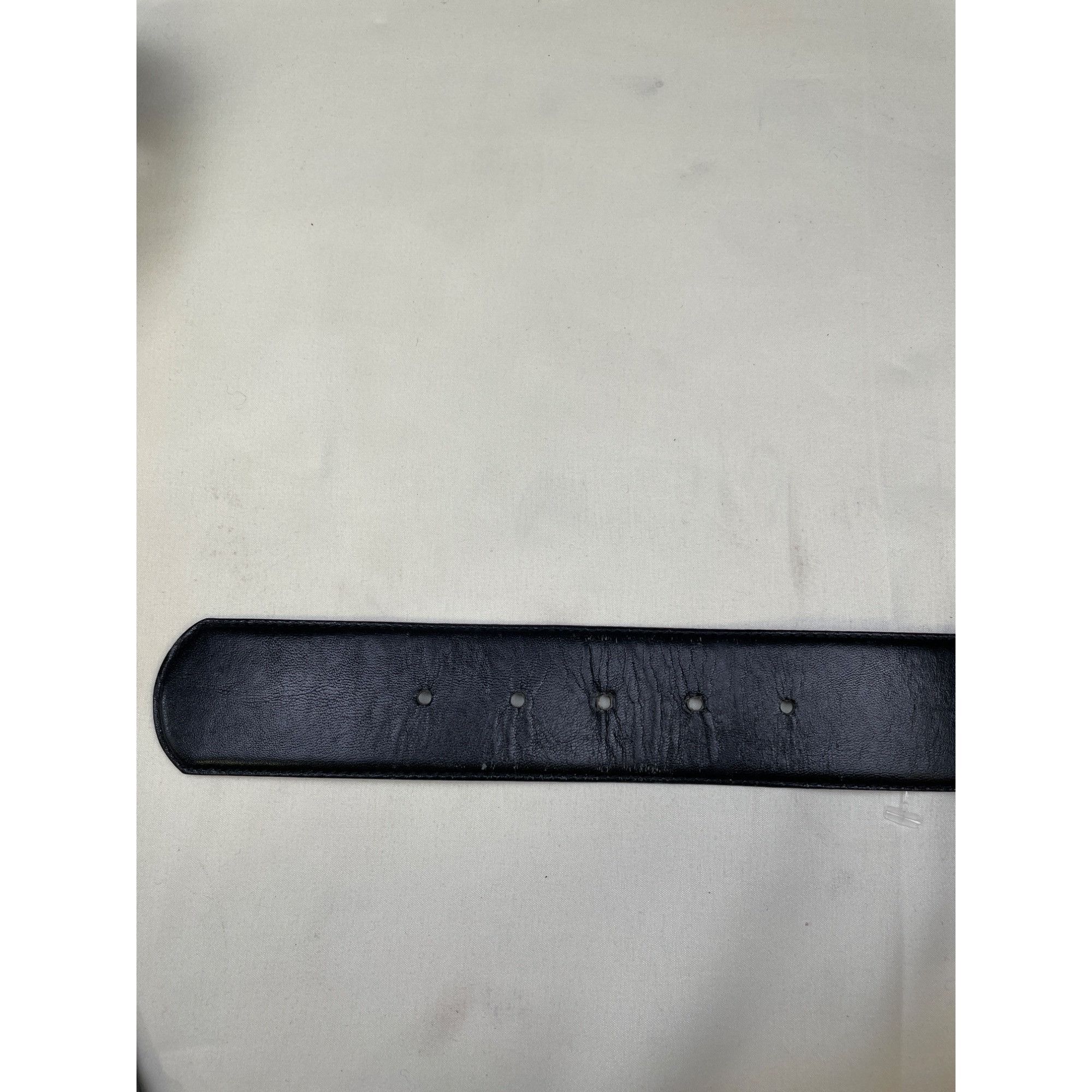 Charter Club Charter Club Women's Black Leather Belt with Gold Buckle Siz Size ONE SIZE - 3 Thumbnail