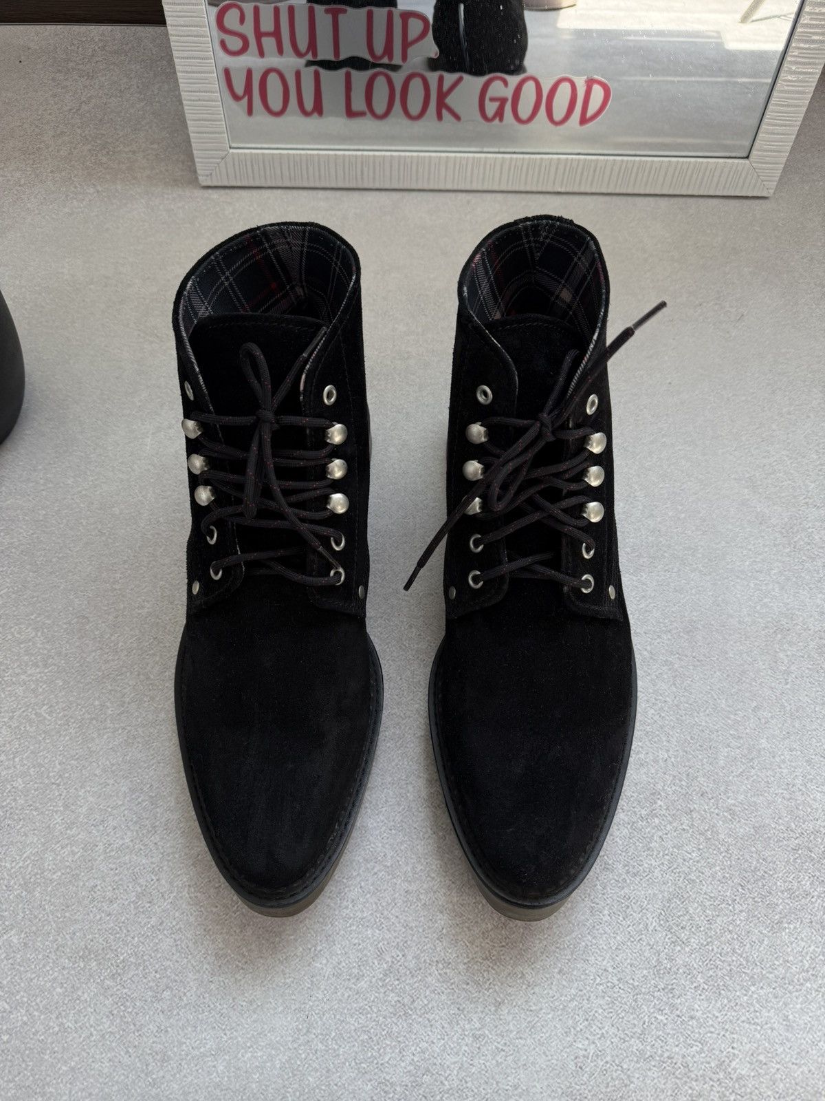 Diesel Diesel Black Suede Chukka Boots Lace Up Casual Ankle Shoes Size US 10 / EU 43 - 7 Thumbnail