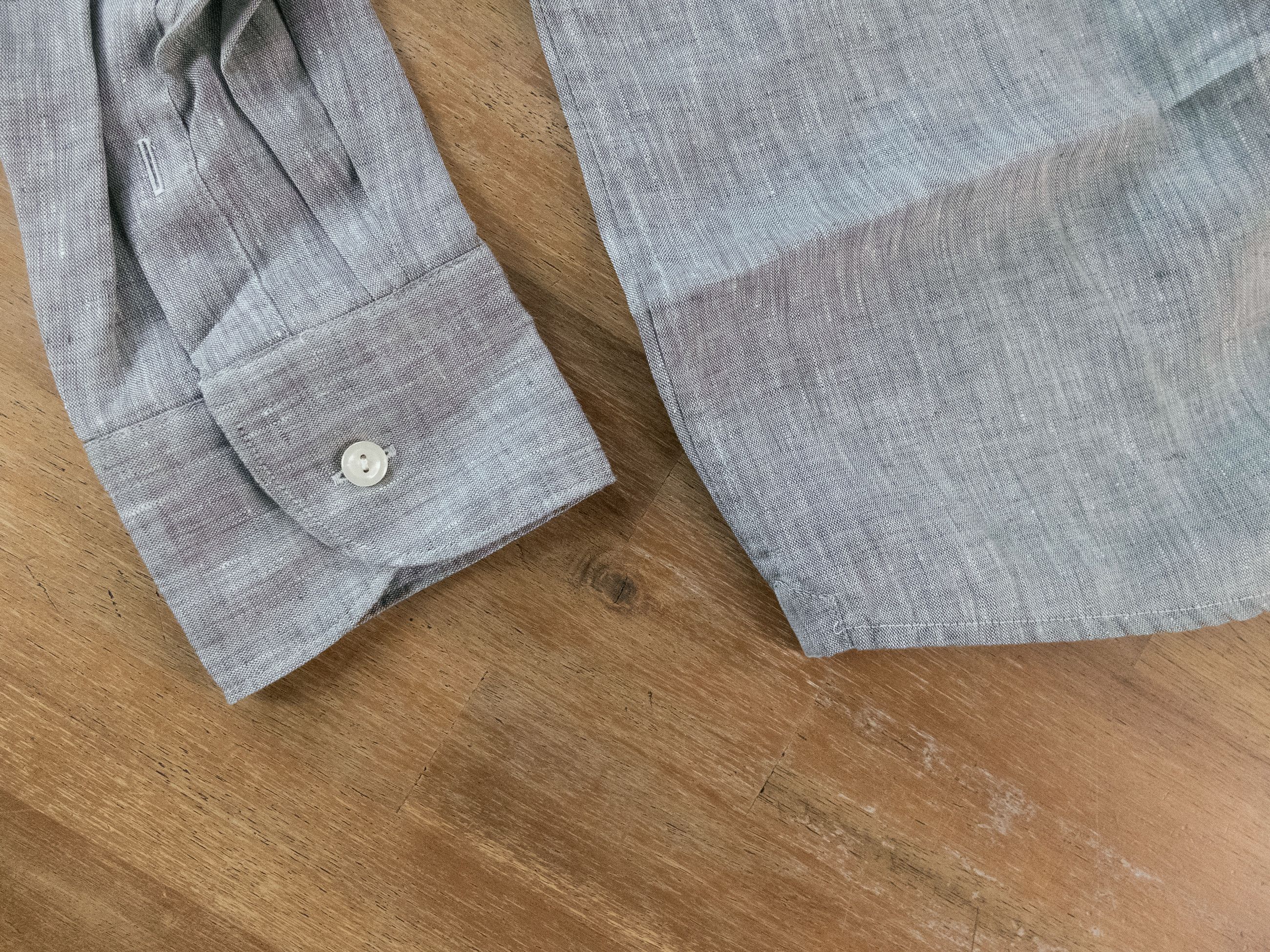 Eton ETON of Sweden contemporary fit green gray linen shirt Large Size US L / EU 52-54 / 3 - 10 Thumbnail