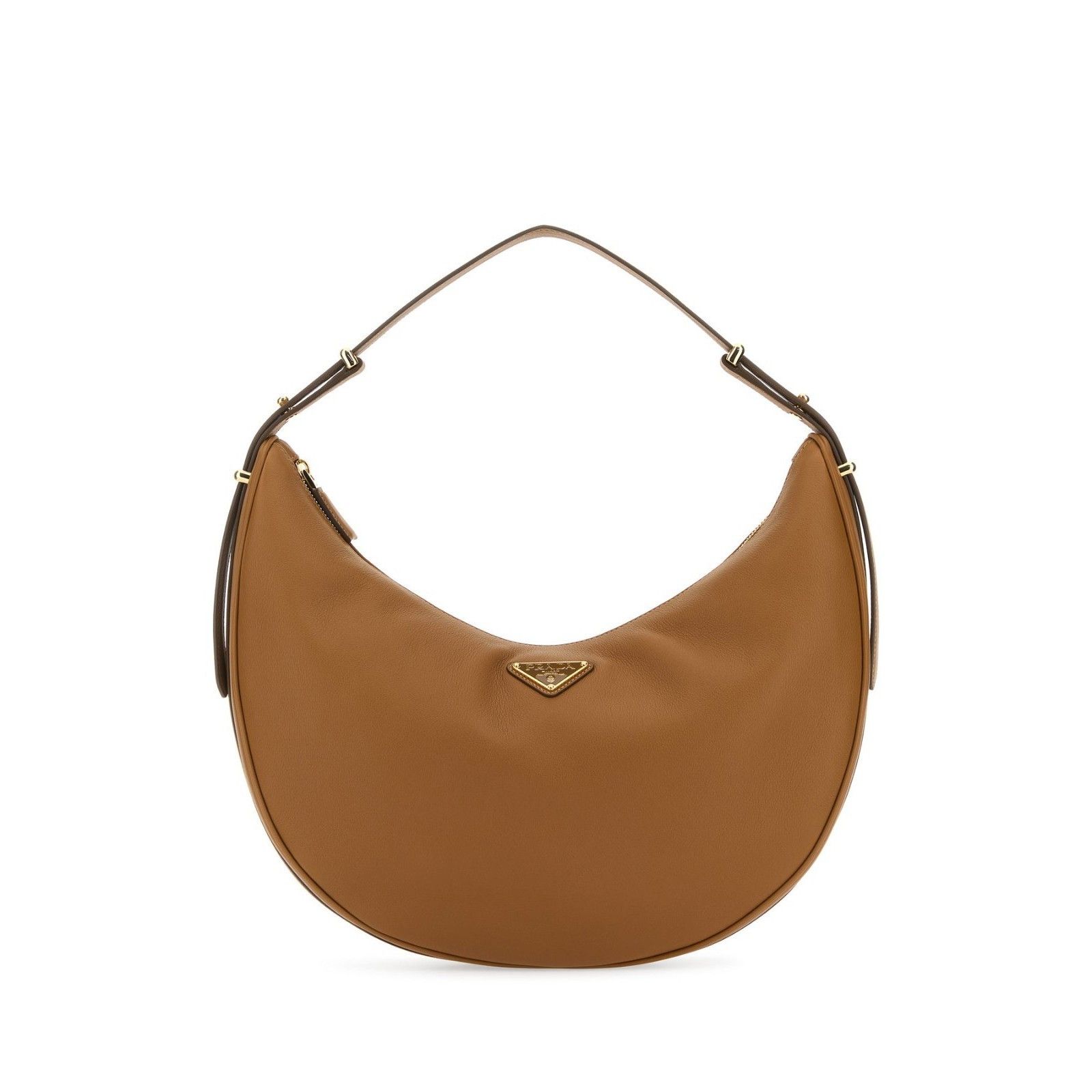 Prada PRADA Arquè Large Moon Brown Leather Handbag New And Authent Size ONE SIZE - 1 Thumbnail