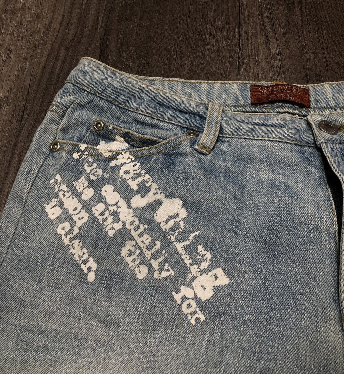Japan Blue × Japanese Brand SKY BOMBER 391B08 Distressed Jeans Size US 32 / EU 48 - 6 Thumbnail