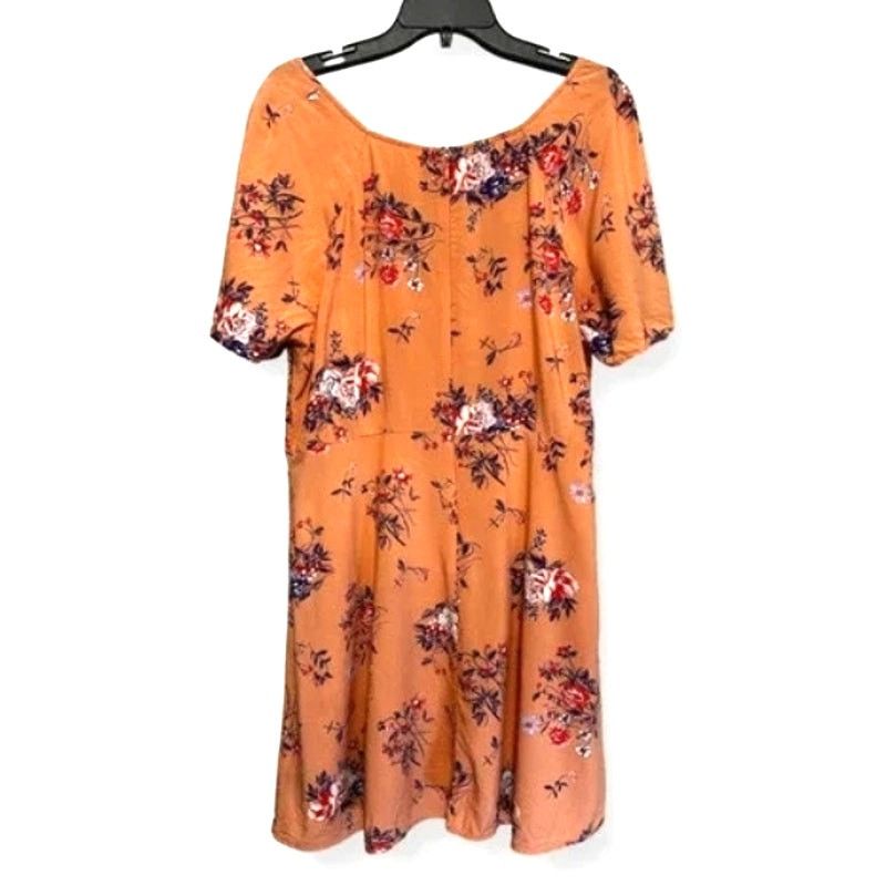 Other Abound Skater Dress Floral Zip Closure Short Sleeve Multi 2X Size XXL / US 16-18 / IT 52-54 - 5 Thumbnail