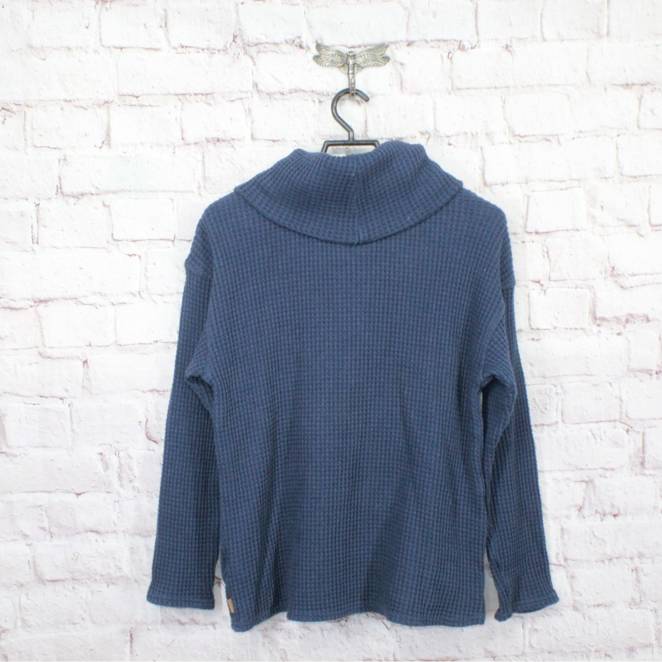 Burton Burton Women's Cowl Neck Waffle Top Cotton Size M / US 6-8 / IT 42-44 - 6 Thumbnail