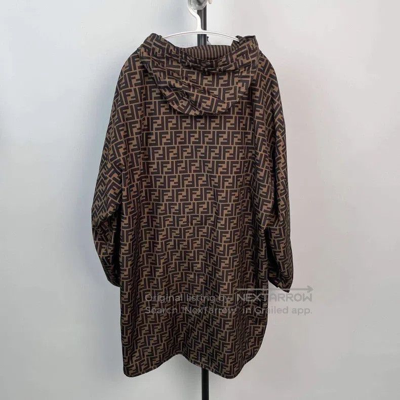 Fendi Fendi Monogrammed Double F Printed Striped Mid-Length Hood Size US M / EU 48-50 / 2 - 2 Thumbnail