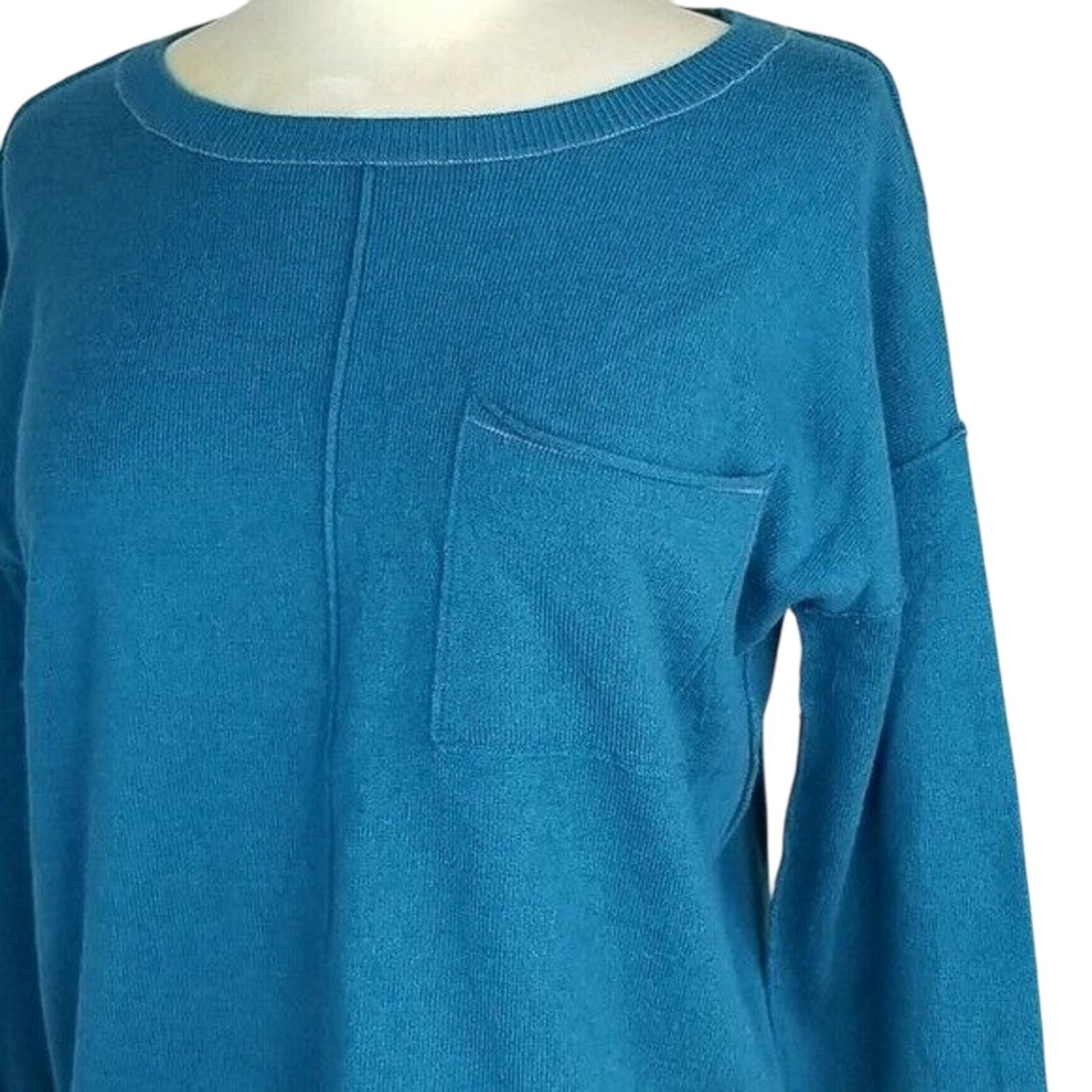 Sundry Sundance Sweater Women XS Blue Alpaca Wool Pullover Elbow Size XS / US 0-2 / IT 36-38 - 2 Thumbnail