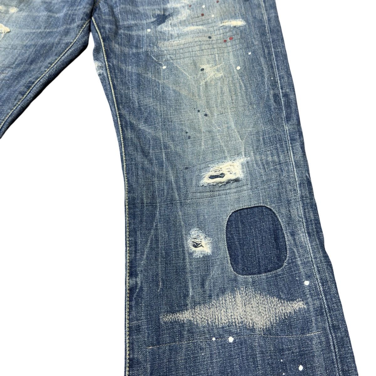 Sophnet. hiroshi fujiwara x sophnet distressed denim jeans Size US 32 / EU 48 - 9 Thumbnail