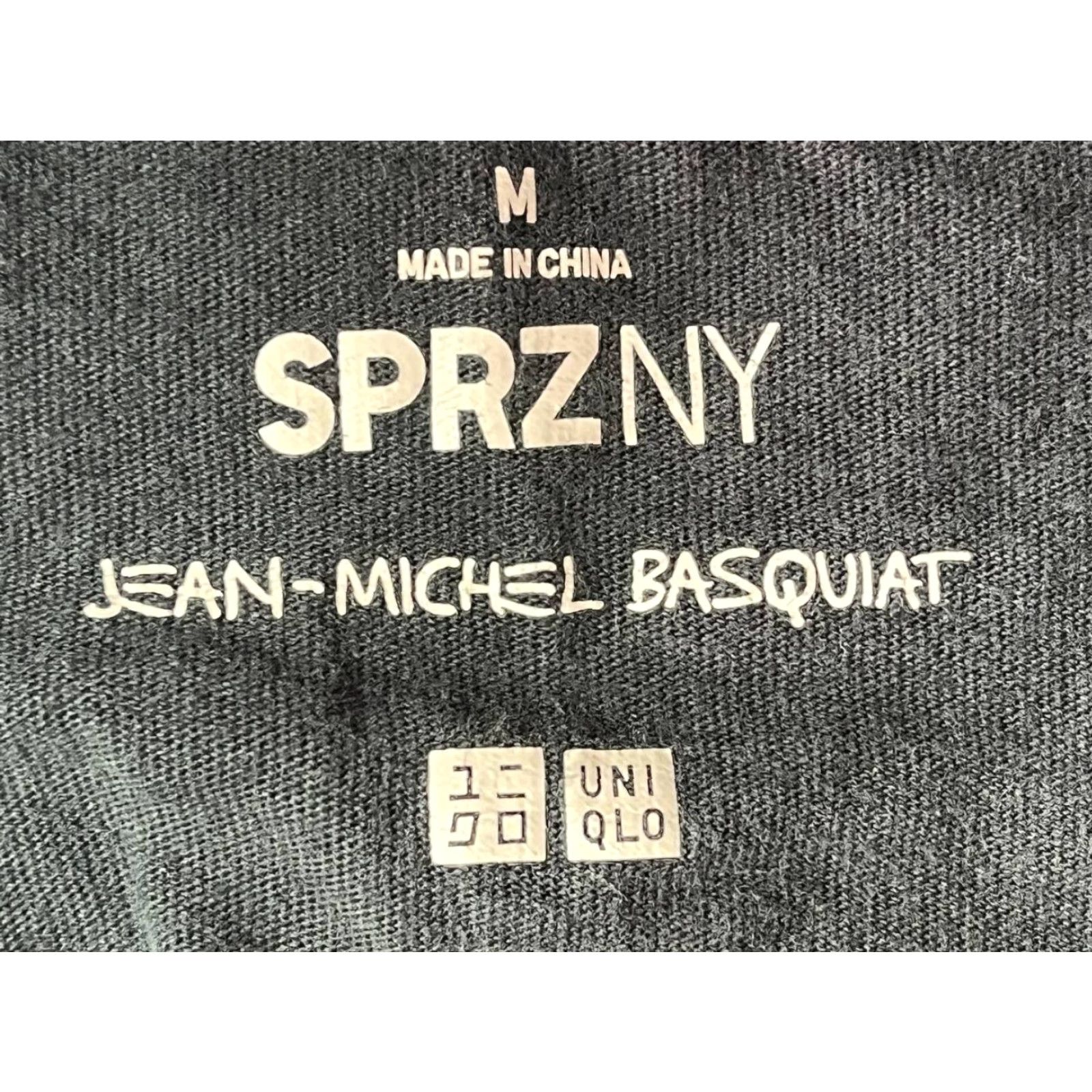 Uniqlo Uniqlo Shirt Mens M Blue SPRZ NY Jean Michel Basquiat Short Sleeve Crew Neck Graphic Print Slim T-Shirt Size US M / EU 48-50 / 2 - 5 Thumbnail