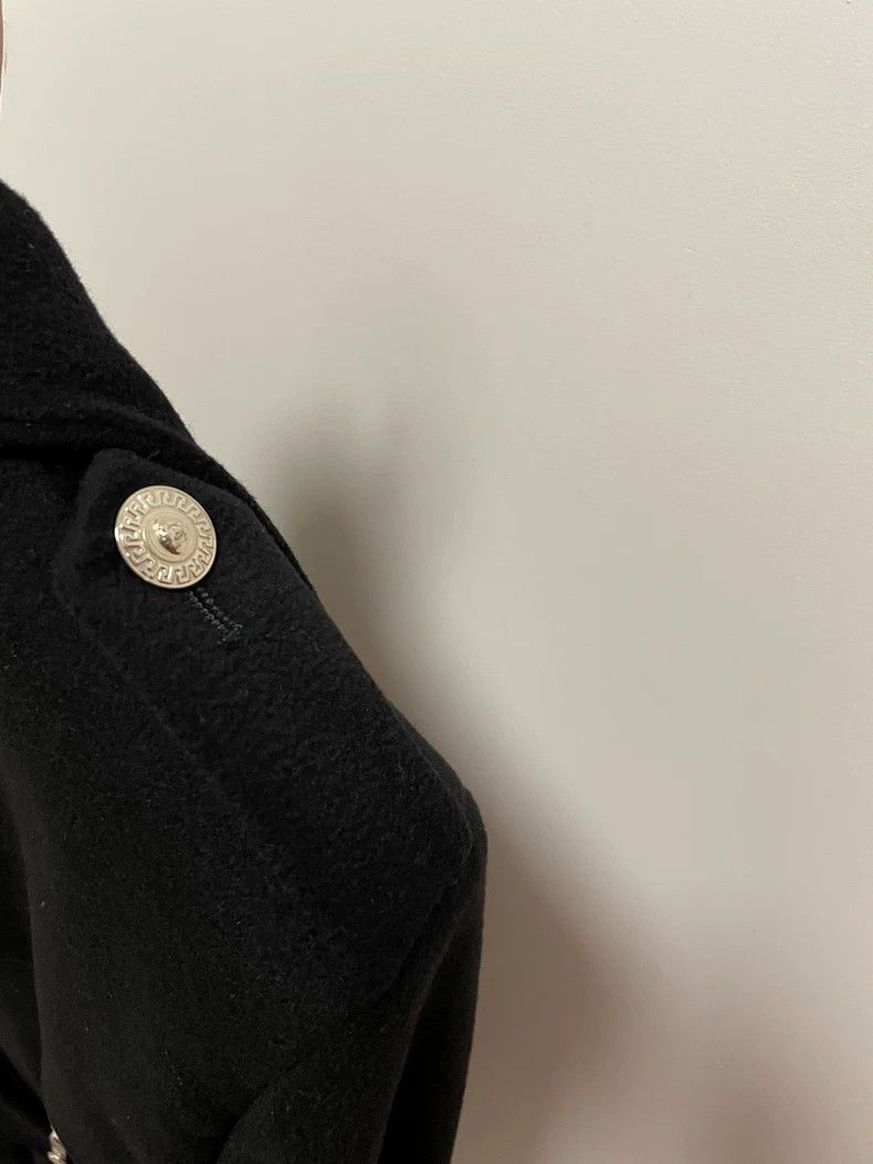 Versace Versace Black wool coat Size S / US 4 / IT 40 - 4 Thumbnail