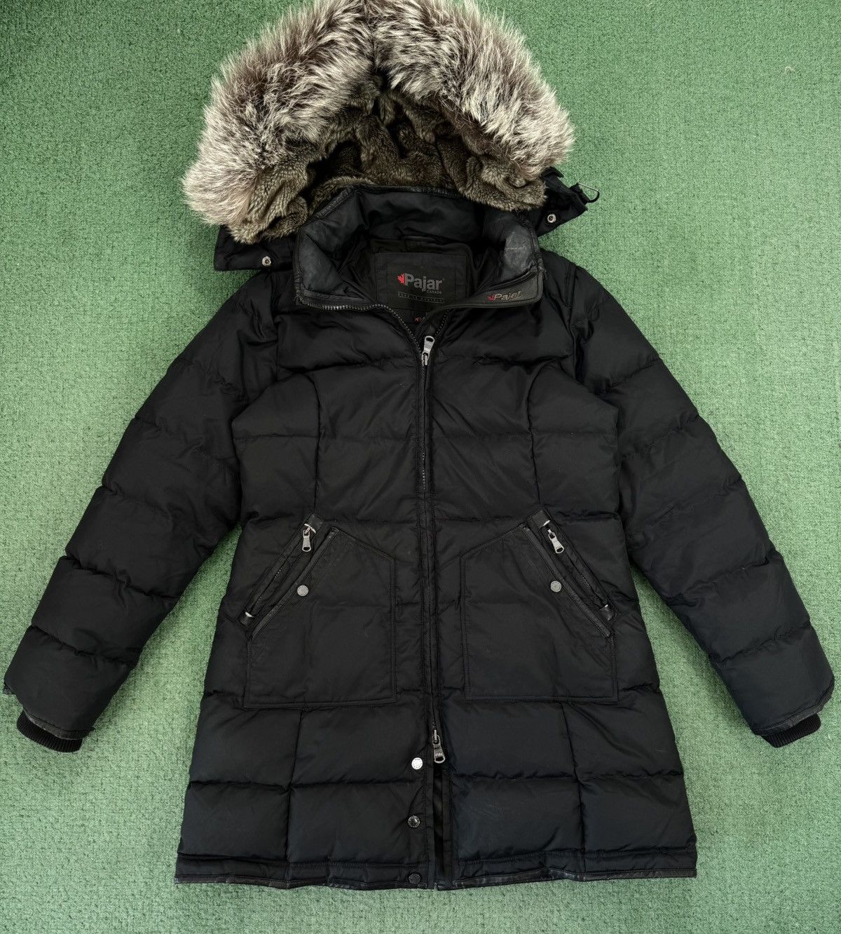Pajar Pajar Canada Black Down Fox Fur Jacket Parka Size XL / US 12-14 / IT 48-50 - 1 Thumbnail