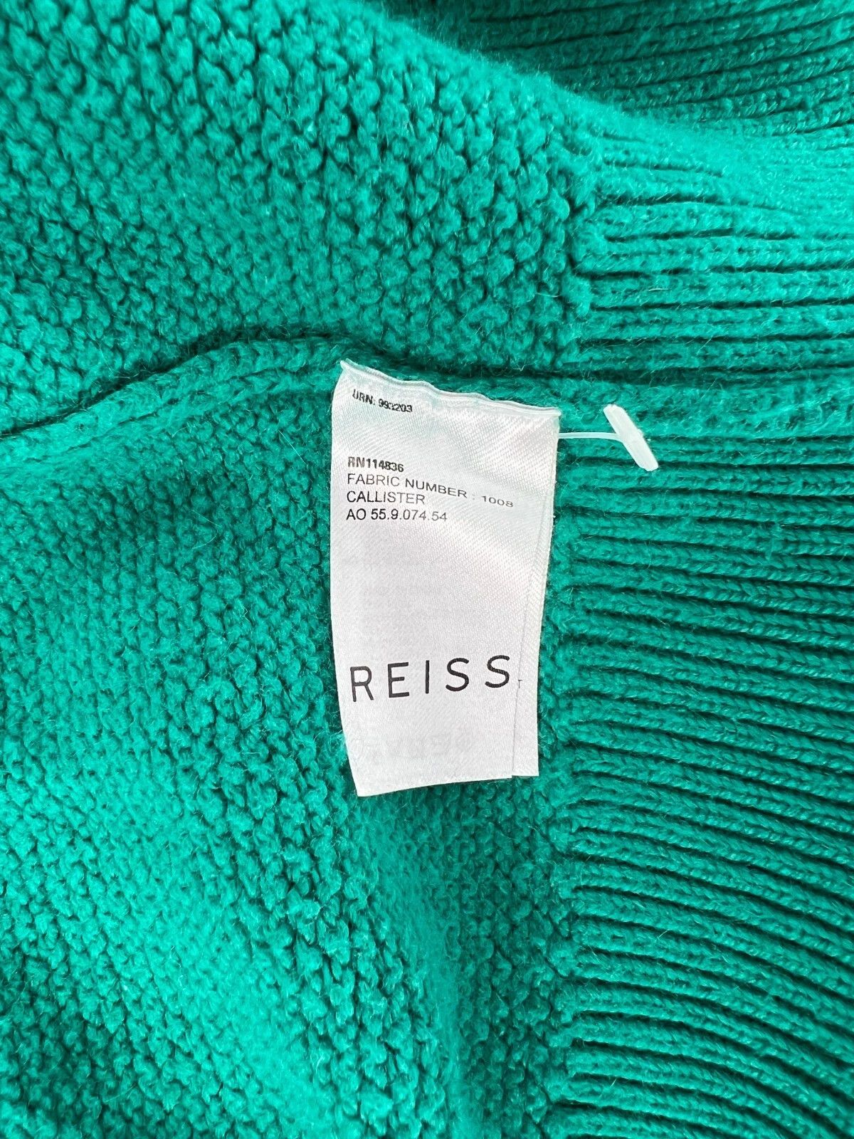 Reiss REISS Callister Emerald Knit Cardigan One Button Size S / US 4 / IT 40 - 9 Thumbnail