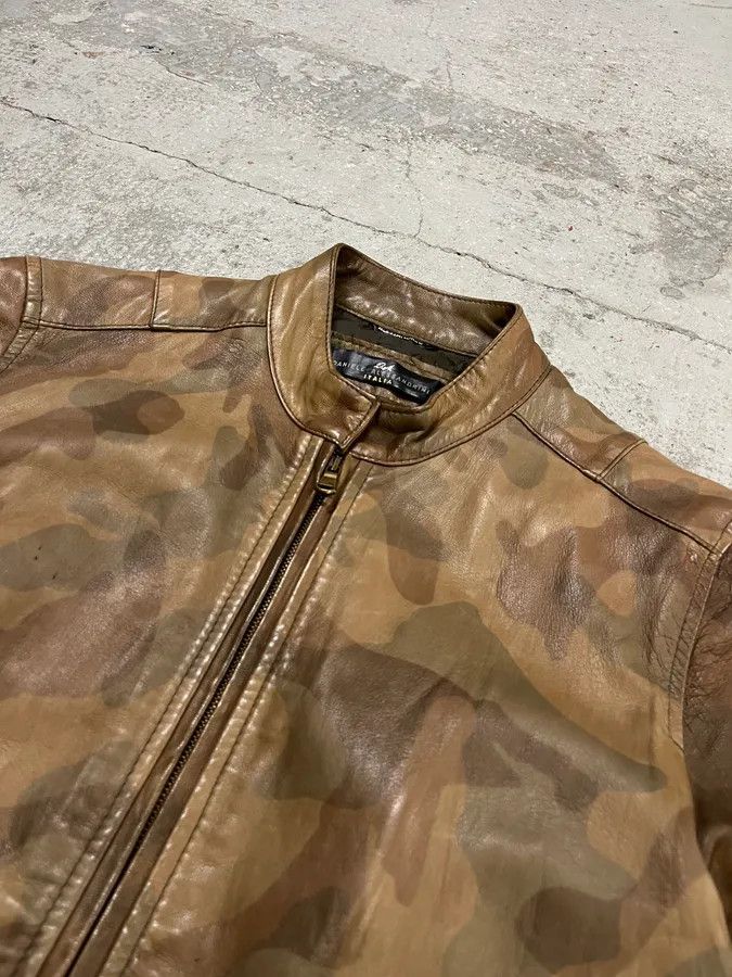 Daniele Alessandrini Daniele Alessandrini Brown Camo Leather Jacket Size US S / EU 44-46 / 1 - 5 Thumbnail