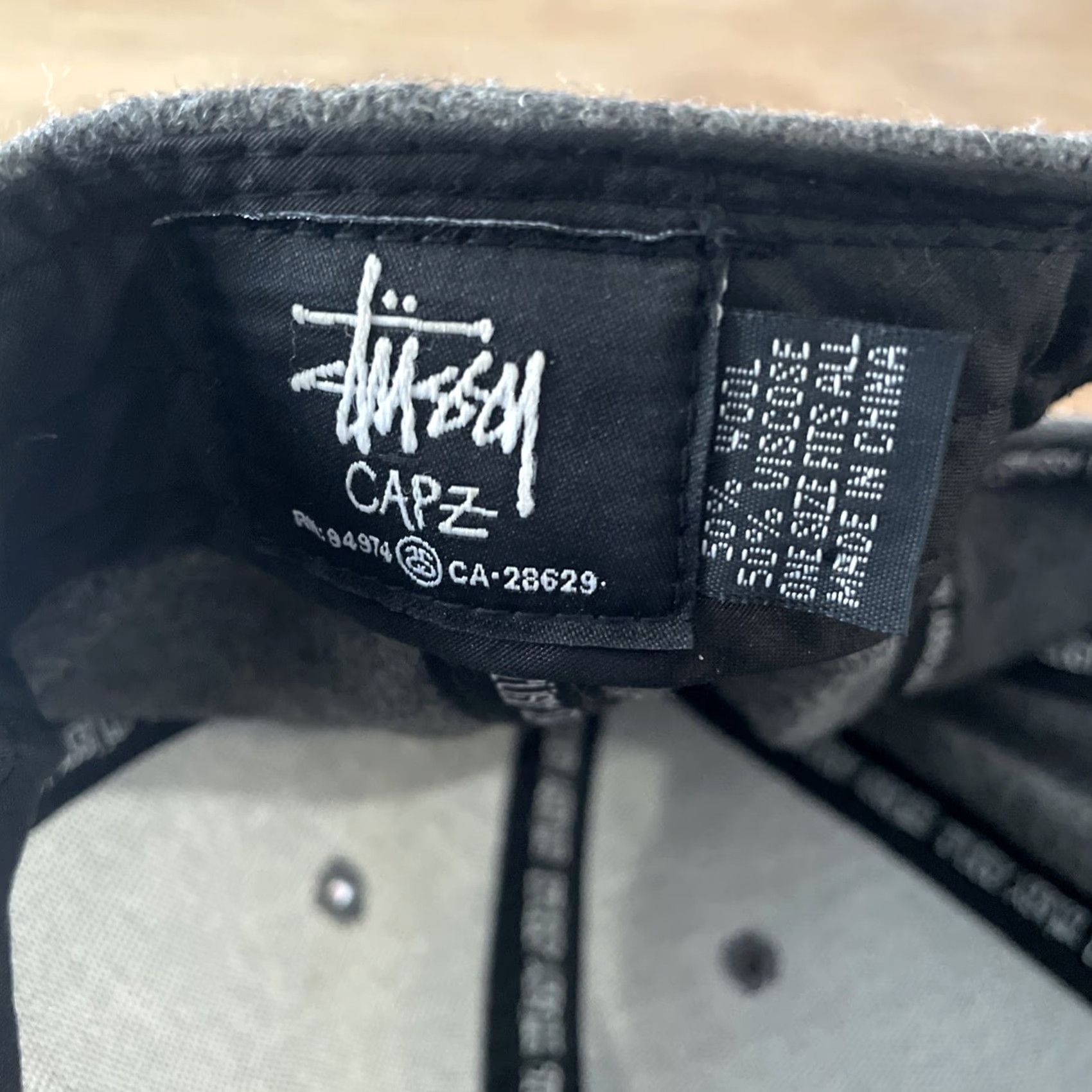 Vintage Stussy Capz Charcoal Gray Wool Blend Snapback Hat Vintage 90s Capz Wool Twill Adjustable One Size Mens Gray 90s Streetwear Vintage WomensMens Size ONE SIZE - 2 Thumbnail