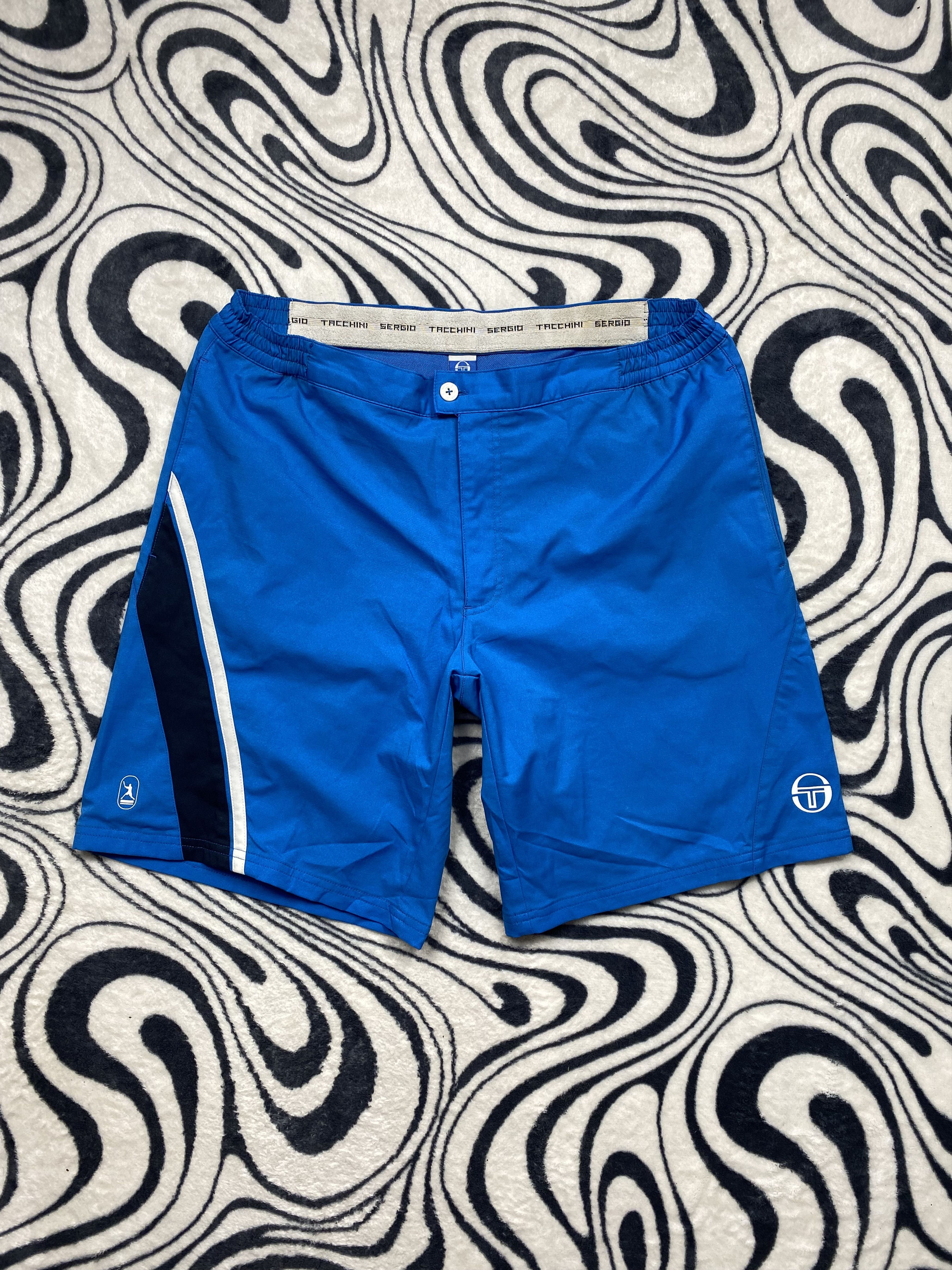 Sergio Tacchini × Vintage Sergio Tacchini Vintage Mens Tennis Nylon Shorts Y2K Size US 34 / EU 50 - 1 Thumbnail