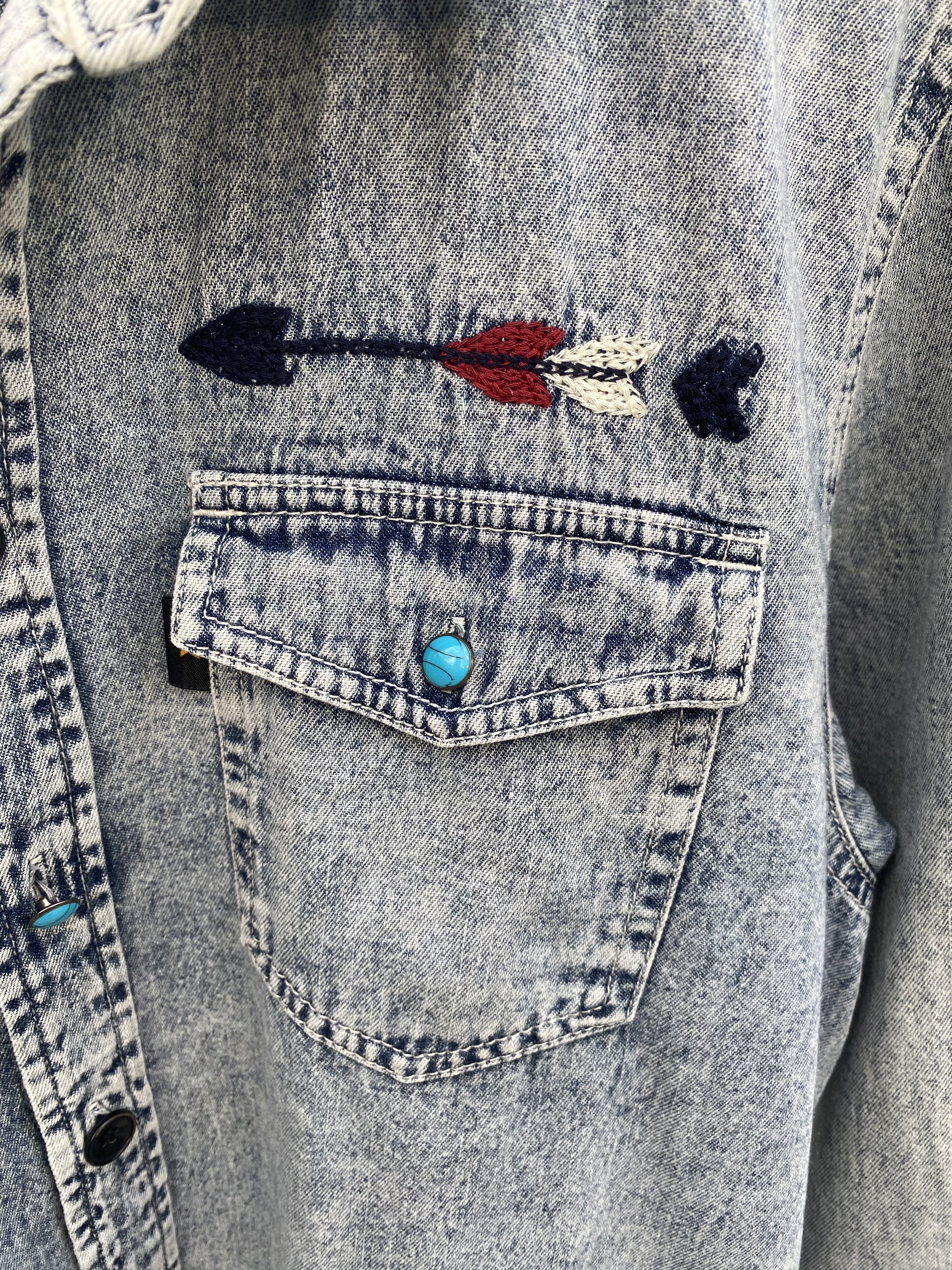 Japanese Brand 291295-homme embroidery navajo western denim Size US M / EU 48-50 / 2 - 5 Thumbnail