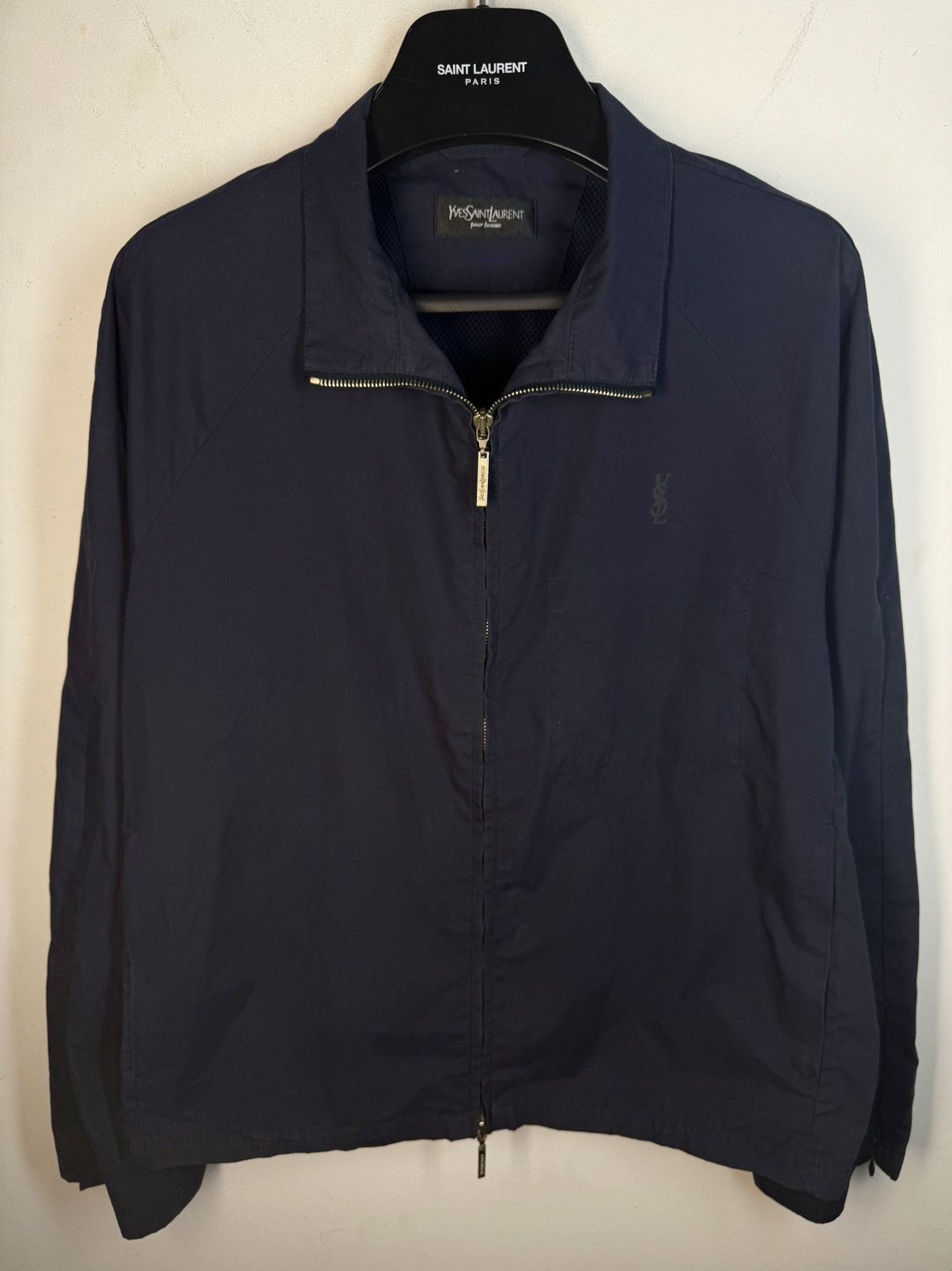Yves Saint Laurent Spring YSL Jacket Dark Navy Classic Vintage Bomber Size US M / EU 48-50 / 2 - 1 Thumbnail