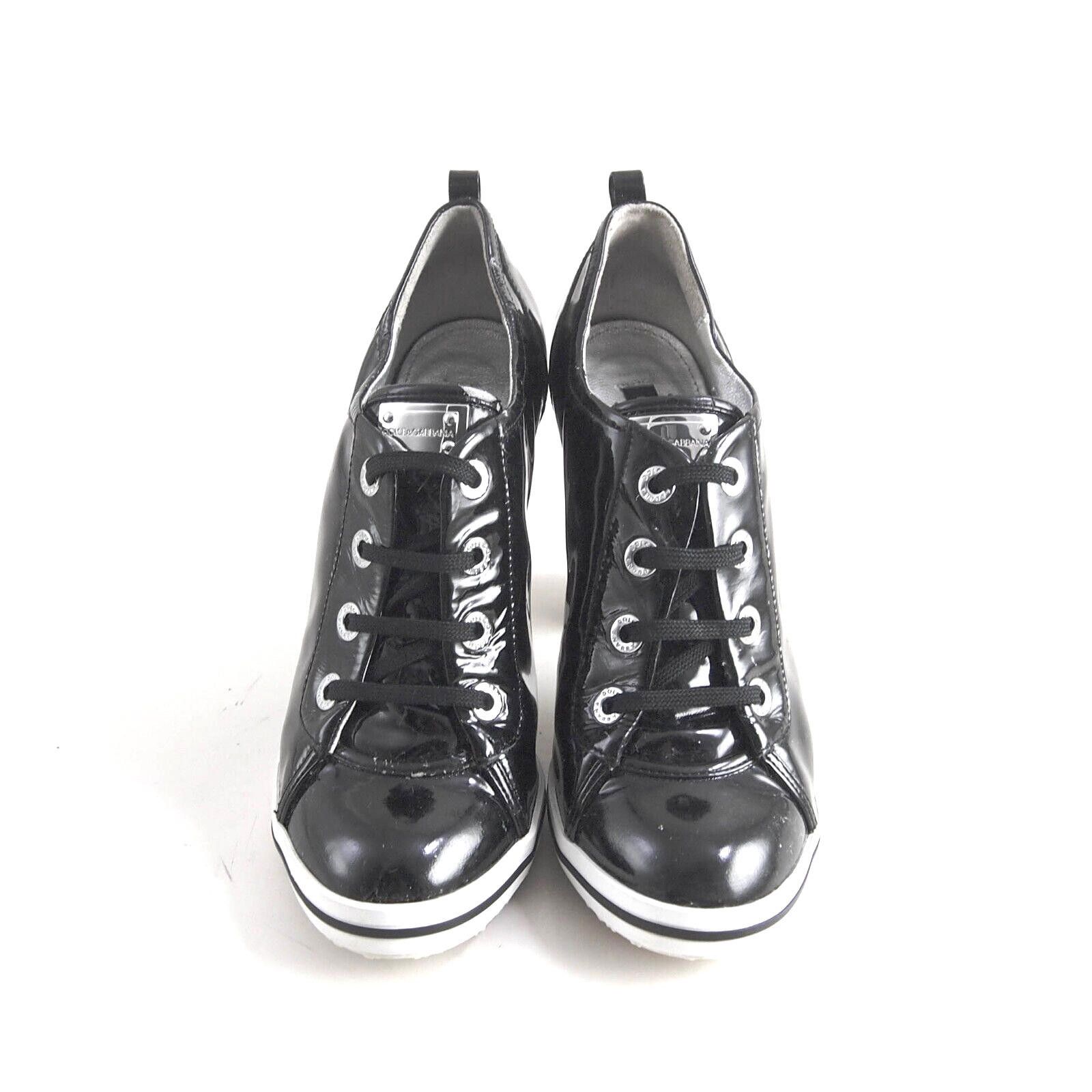 Dolce & Gabbana Dolce Gabbana Booties Black Patent Leather Size US 9 EU 39 Size US 9 / IT 39 - 3 Thumbnail
