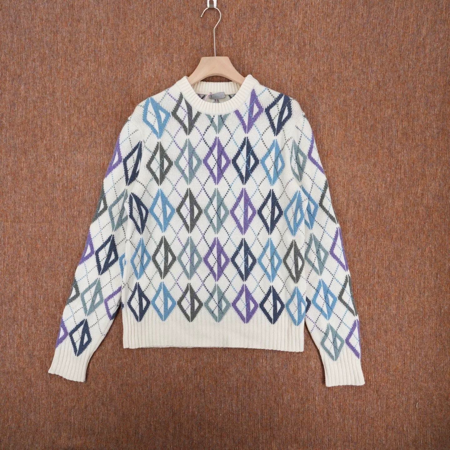 Dior Dior Wool Knit Sweater Quilted Pattern Size M / US 6-8 / IT 42-44 - 1 Thumbnail