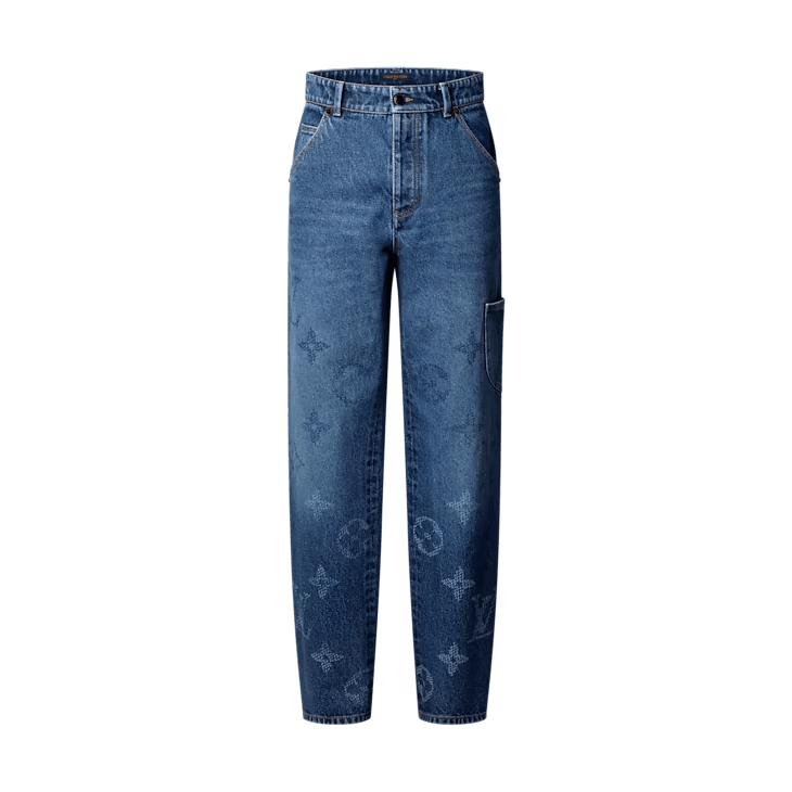 Louis Vuitton Monogram Denim Workwear Trousers Size US 32 / EU 48 - 1 Thumbnail