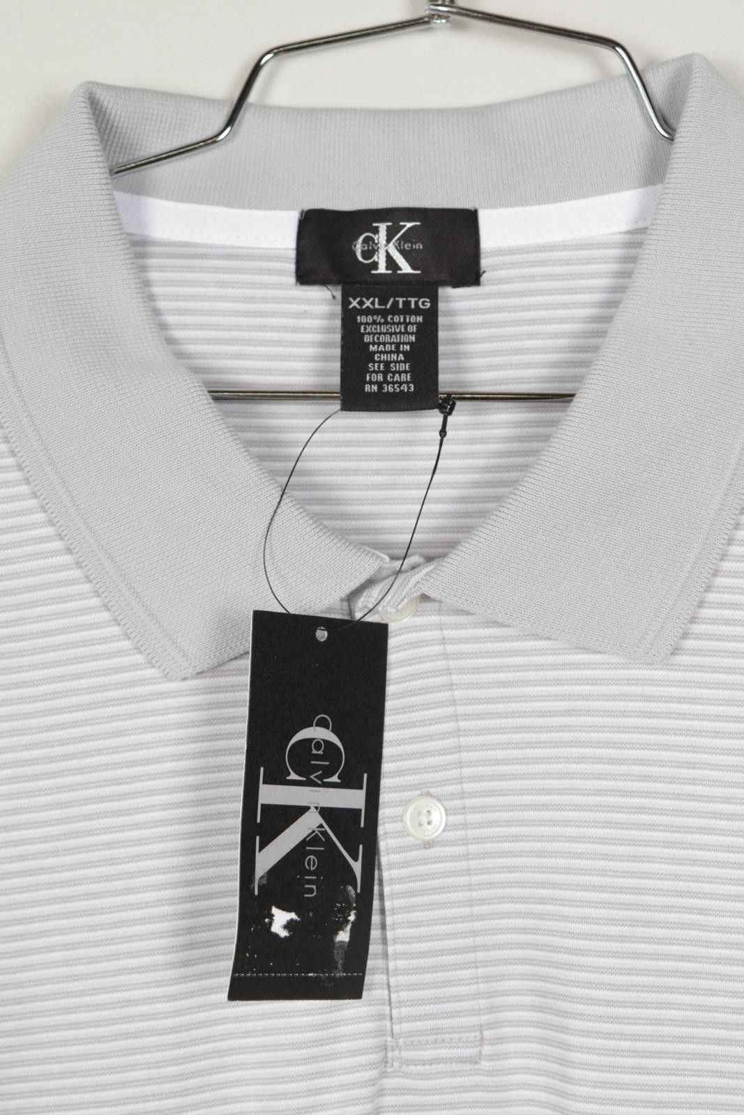 Calvin Klein 00's Calvin Klein Stripe Short Sleeve Polo Size US XXL / EU 58 / 5 - 6 Thumbnail