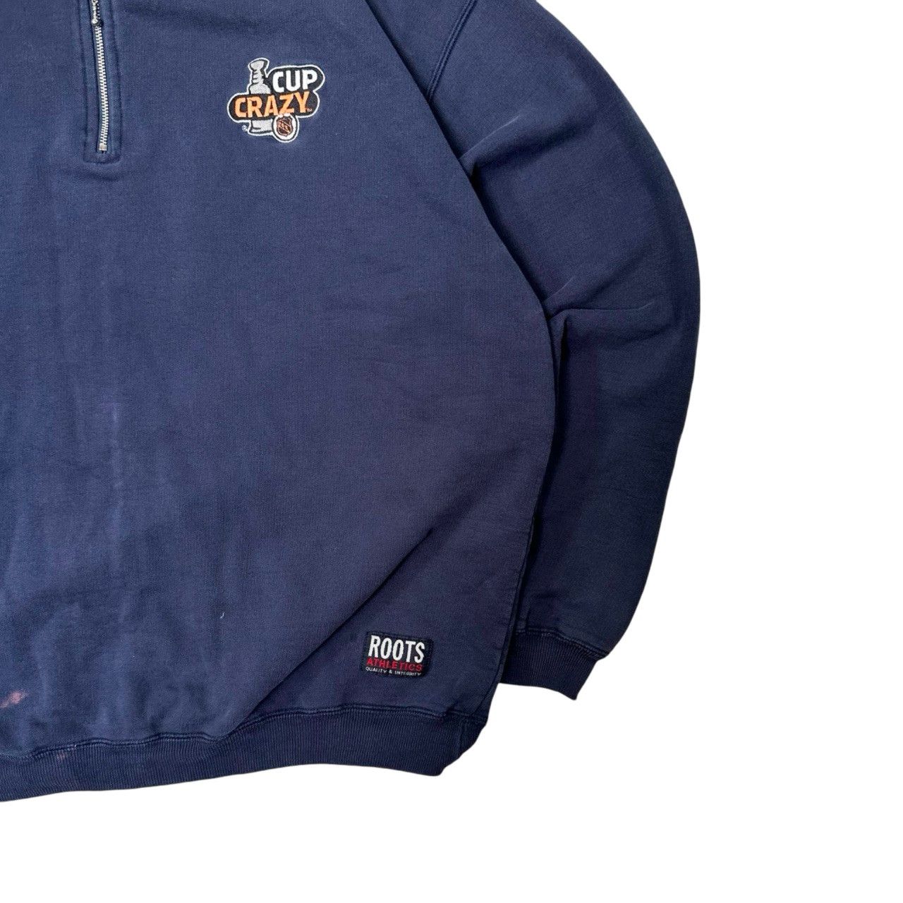 Vintage Vintage 90s Roots Cup Crazy NHL Quarter Zip Sweater Size US XL / EU 56 / 4 - 3 Thumbnail