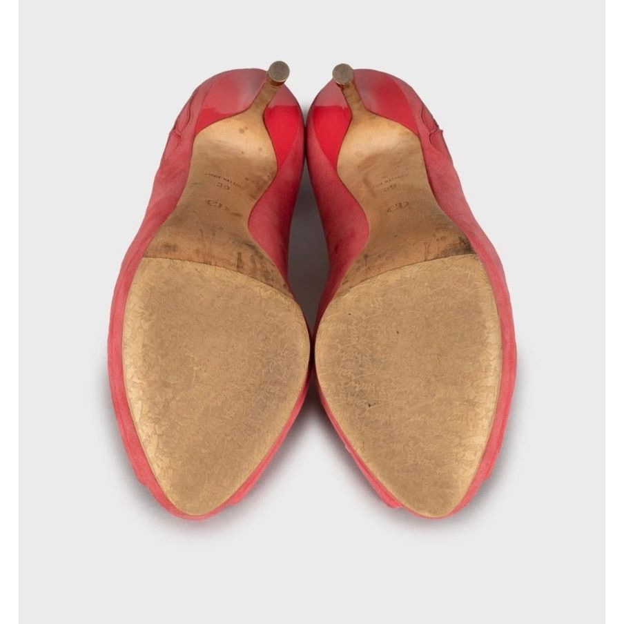 Dior Christian Dior Pink Suede Open Toe Stiletto Pumps Sz.39 Size US 8 / IT 38 - 5 Thumbnail