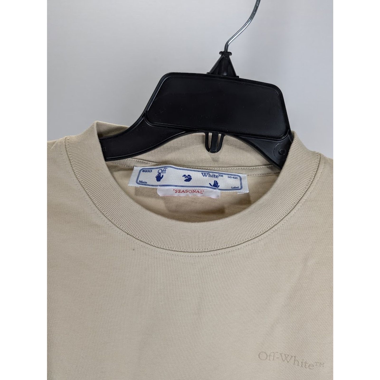 Off-White o1rshd1 Scribble Carry Over Skate T-Shirt in Ivory/Beige Size US XXL / EU 58 / 5 - 3 Thumbnail