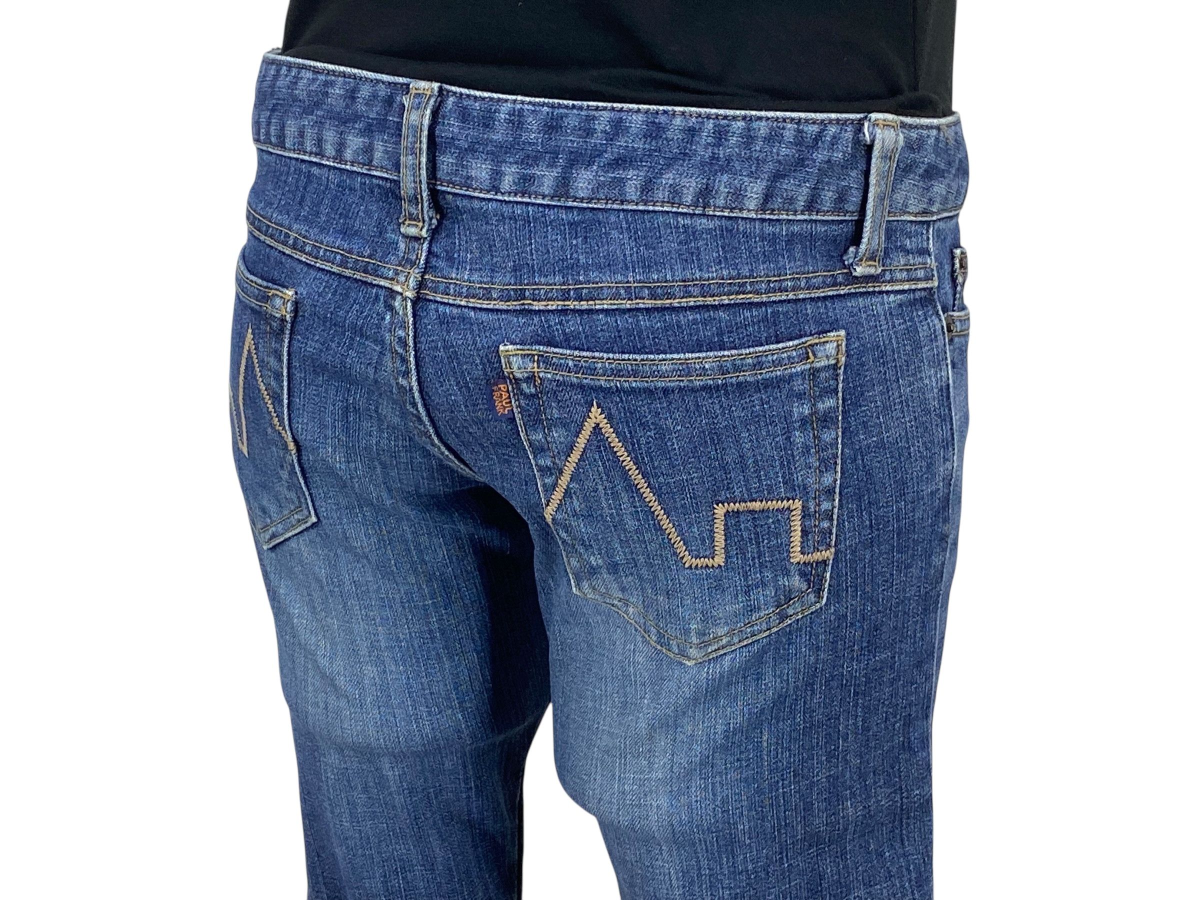 Japanese Brand Paul Frank Denim Flare Jeans Size 26" / US 2 / IT 38 - 7 Thumbnail