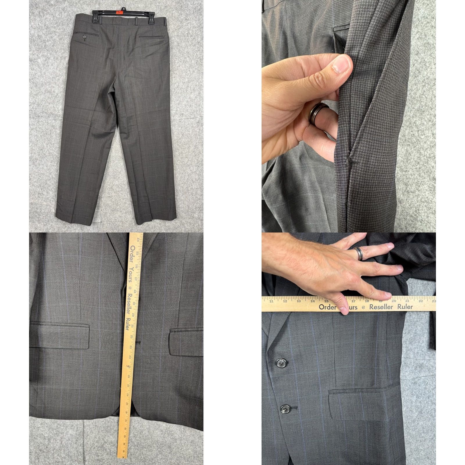 Ralph Lauren VINTAGE Ralph Lauren Polo University Club Suit 2 Button 42R 34x29 Wool Gray Plaid Men’s Wool Suit 2 Piece Regular Mens Size US XL / EU 56 / 4 - 9 Thumbnail