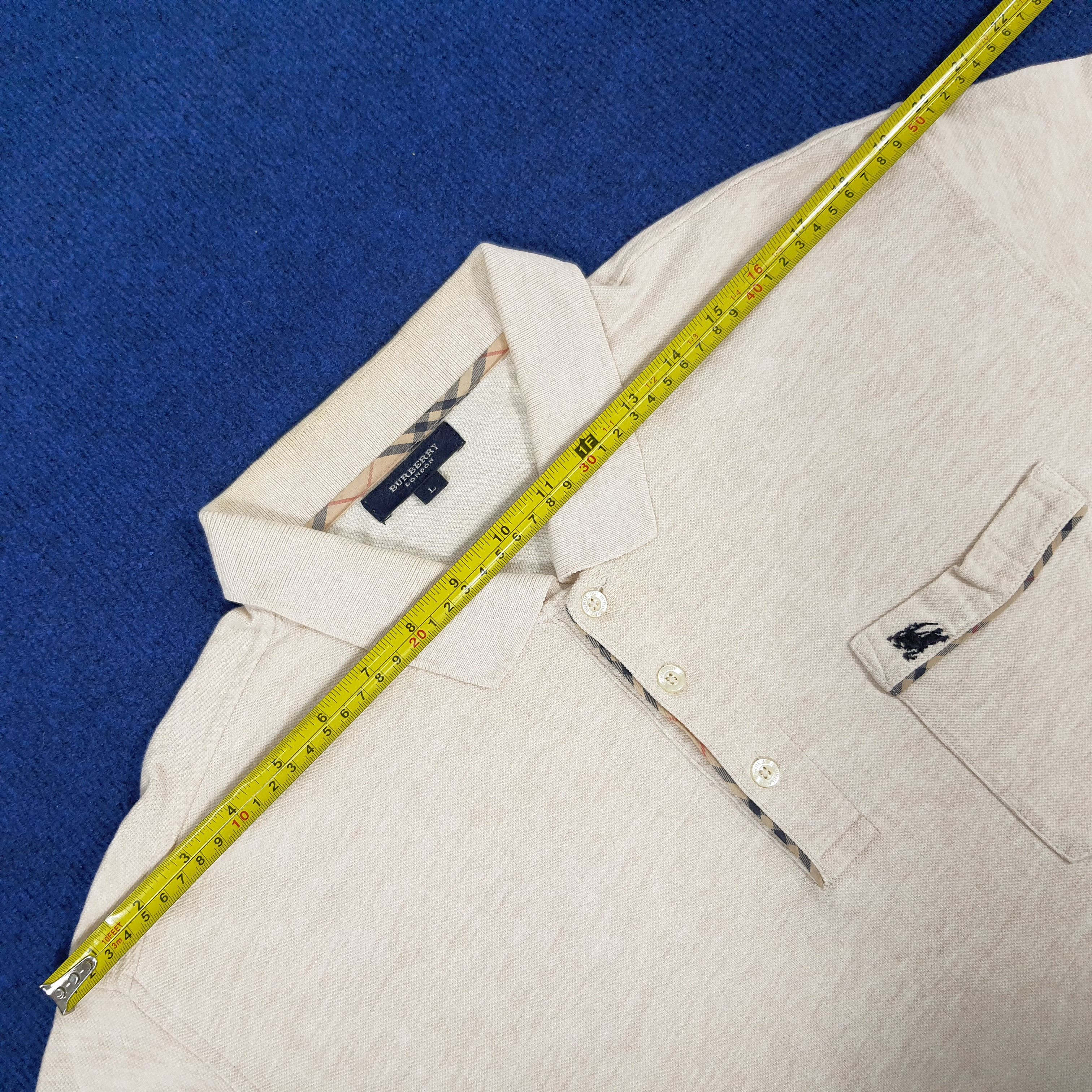 Burberry × Vintage Vintage Burberry London Long Sleeve Polo Shirt Size US L / EU 52-54 / 3 - 11 Thumbnail
