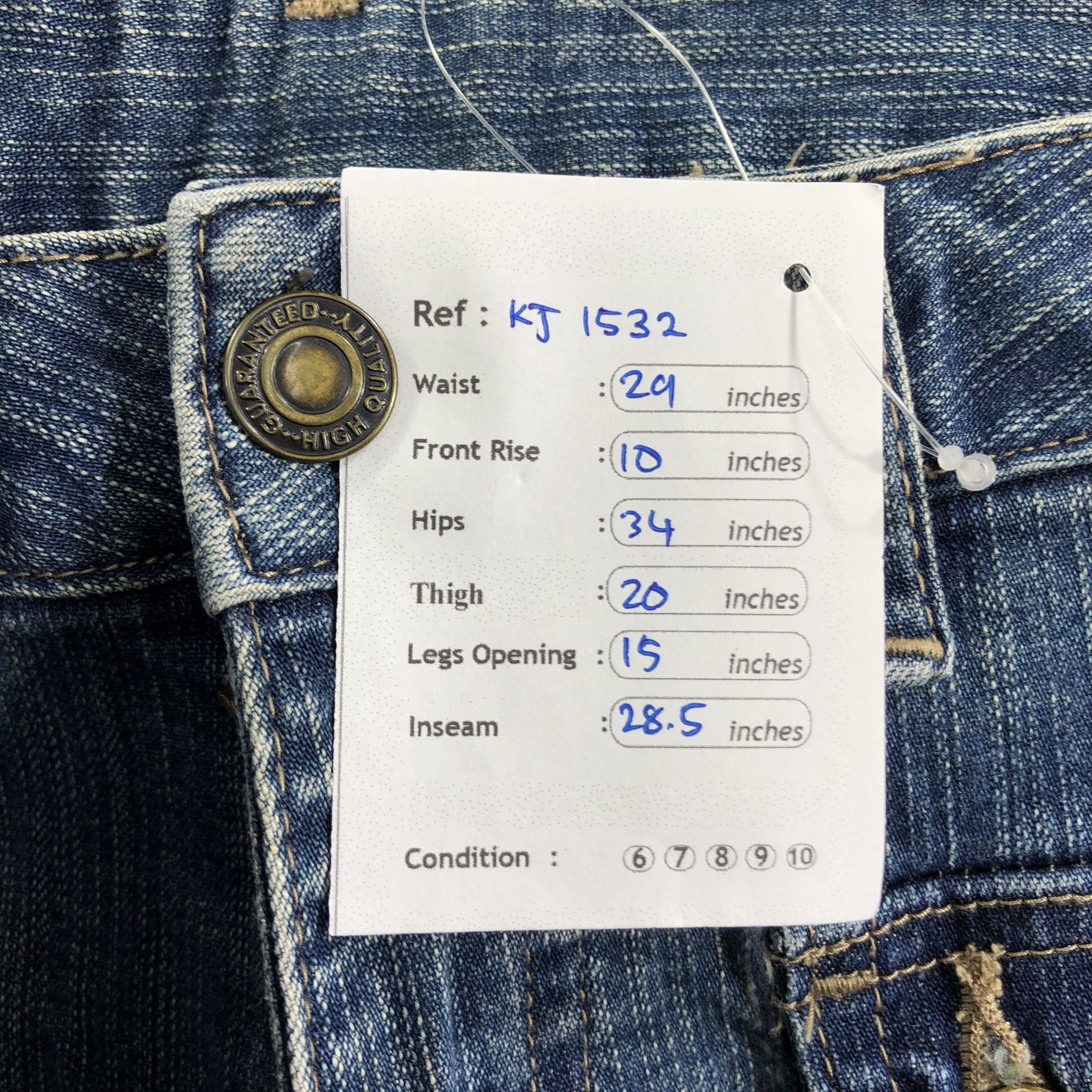 Japanese Brand Japanese Bush Pants Jeans Faded Blue Denim KJ1532 Size US 28 / EU 44 - 12 Thumbnail