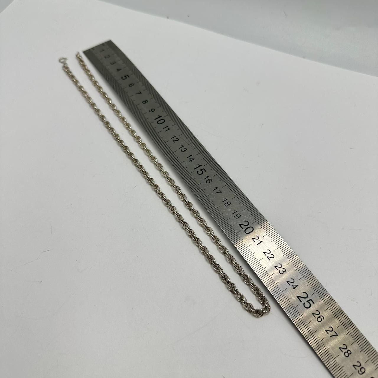 Sterling Silver Vintage 925 Sterling Silver Rope Chain Necklace –Unisex Size ONE SIZE - 6 Thumbnail