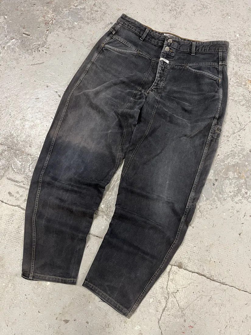Marithe + Francois Girbaud × Vintage AW1987 Closed Stone Washed Denim Grey Pants Size US 34 / EU 50 - 7 Thumbnail