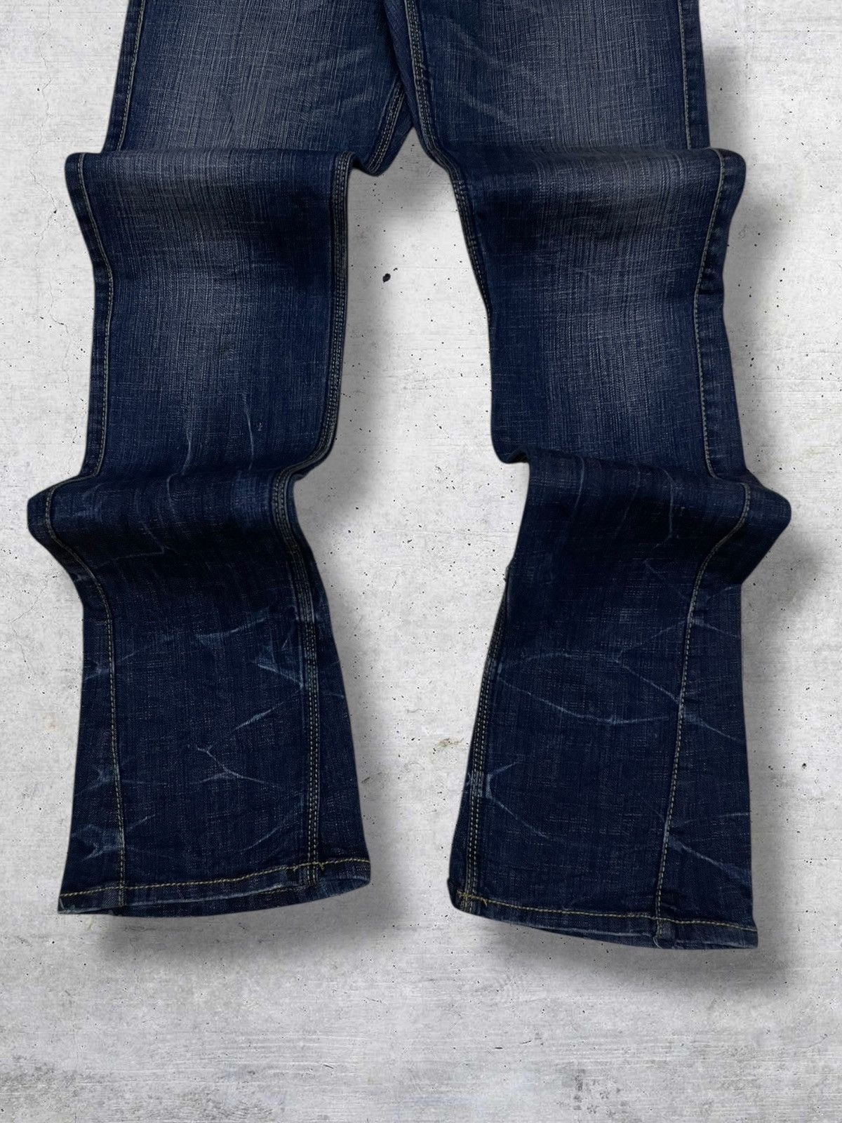 Tornado Mart VINTAGE HIDEWAYS NICOLE 90S JAPAN DESIGNER FLARED CUT DENIM Size US 30 / EU 46 - 3 Thumbnail