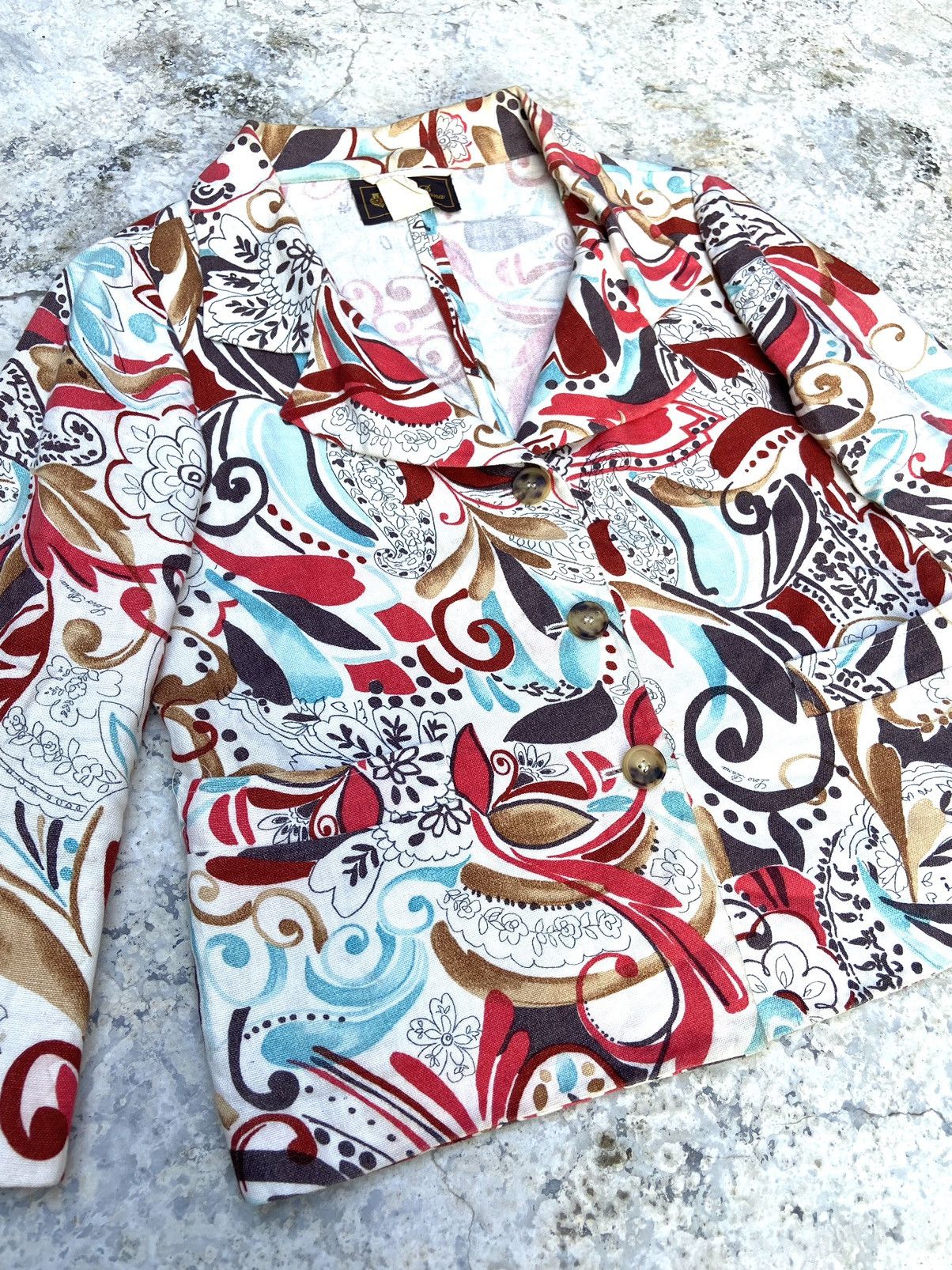 Loro Piana Loro piano women blazer Italian designer floris full print Size M / US 6-8 / IT 42-44 - 4 Thumbnail