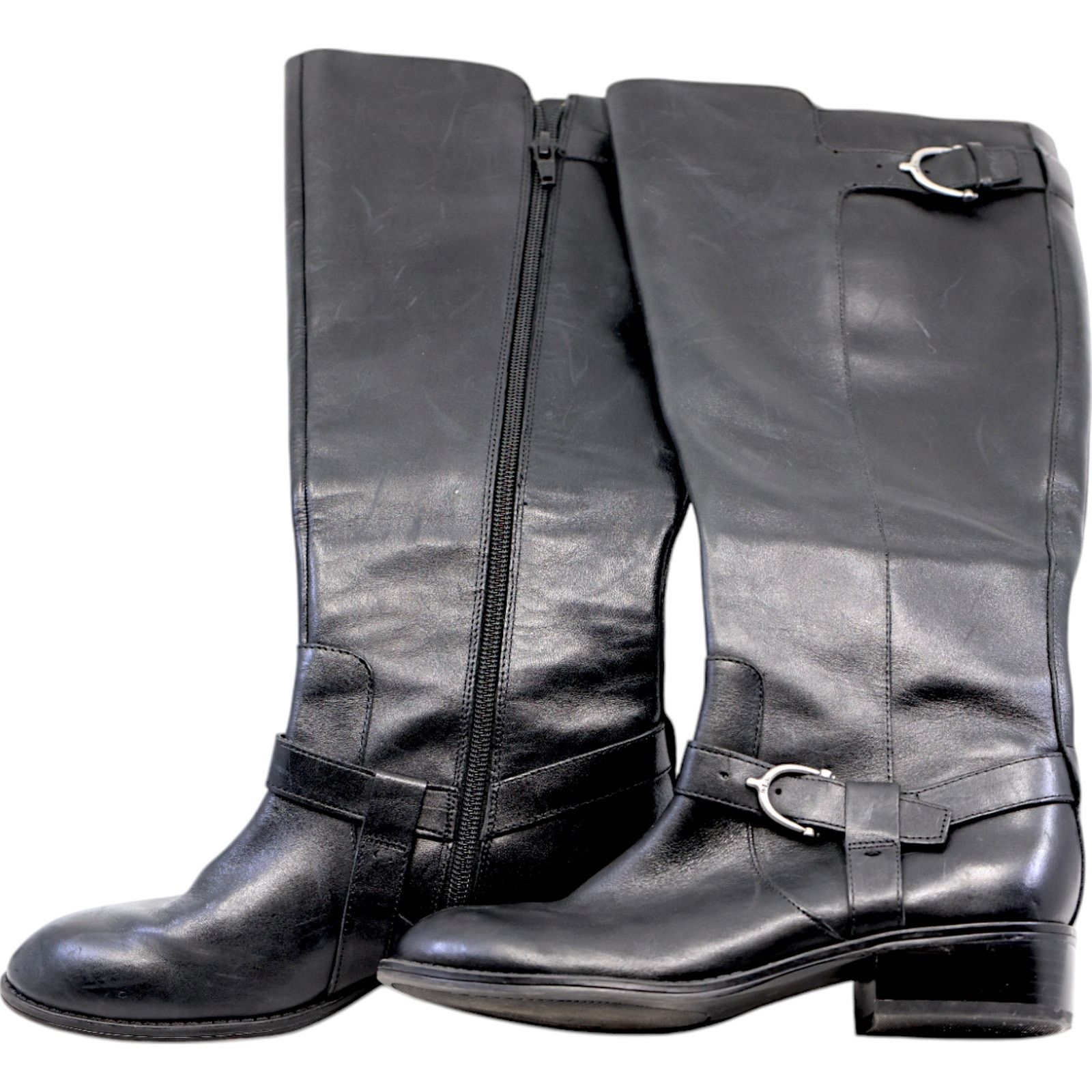 Ralph Lauren Ralph Lauren Margarite Leather Boots 5.5B Black 15" KneeHigh Size US 5.5 / IT 35.5 - 2 Thumbnail