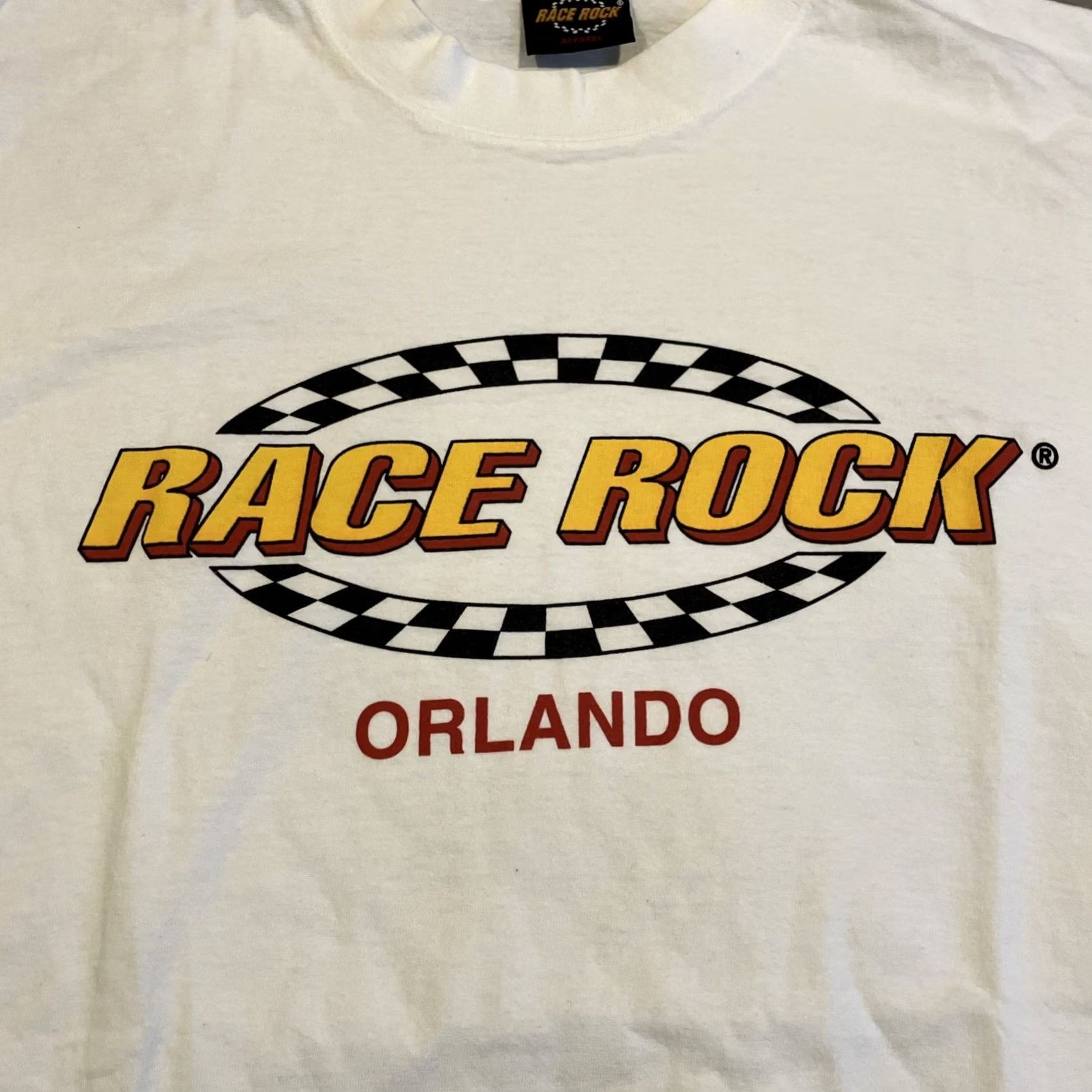 NASCAR VINTAGE Race Rock Apparel T-Shirt NASCAR White XL Men USA Graphic Print Crew Neck Short Sleeve World of Racing Size US XL / EU 56 / 4 - 2 Thumbnail