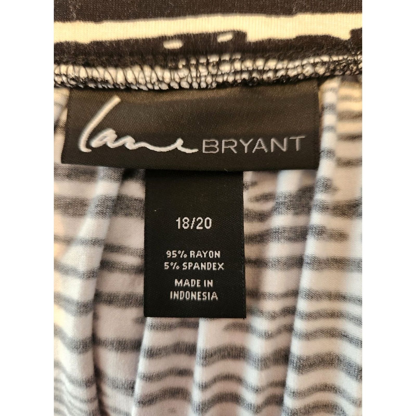 Vintage Lane Bryant Skirt Black White Zebra Print A Line Thick Elastic Waist 18 20 Women Size 40" / US 18 - 6 Thumbnail
