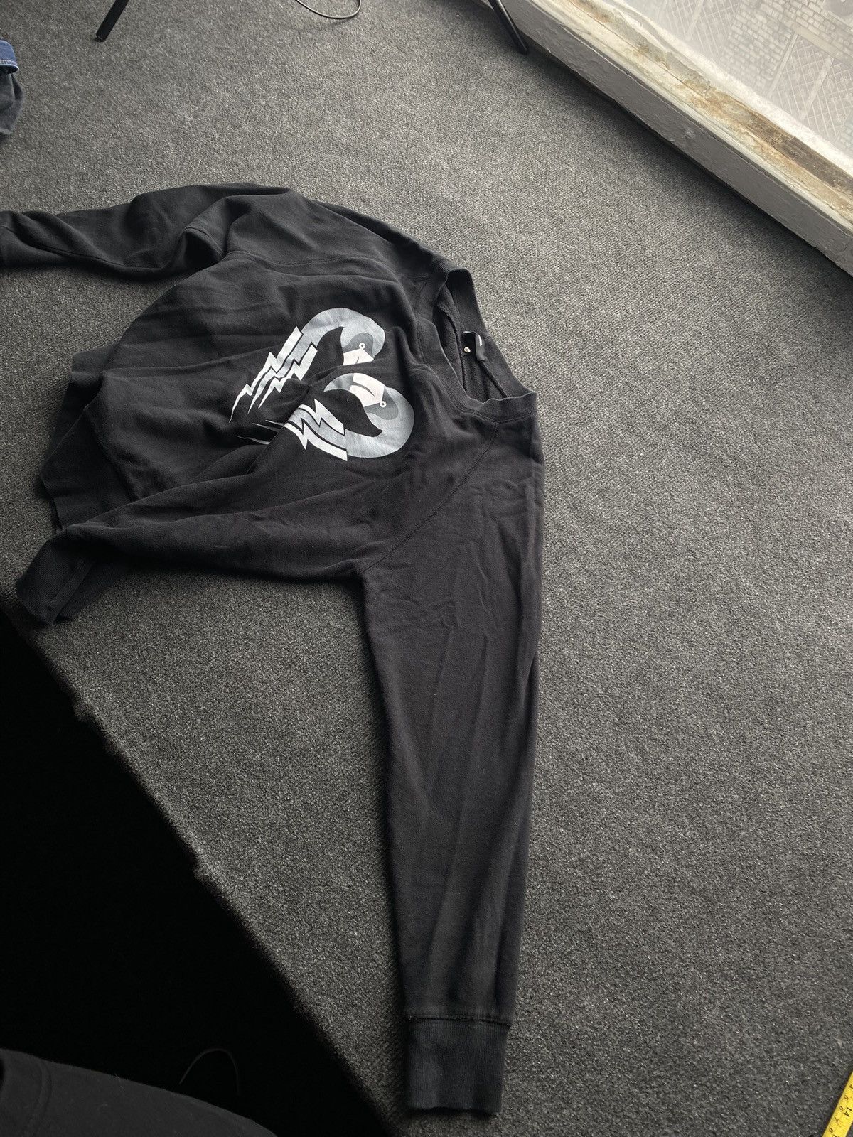 Diesel 🔥Diesel Flamingo Black faded sweatshirt m wom y2k gothic emo Size M / US 6-8 / IT 42-44 - 18 Thumbnail