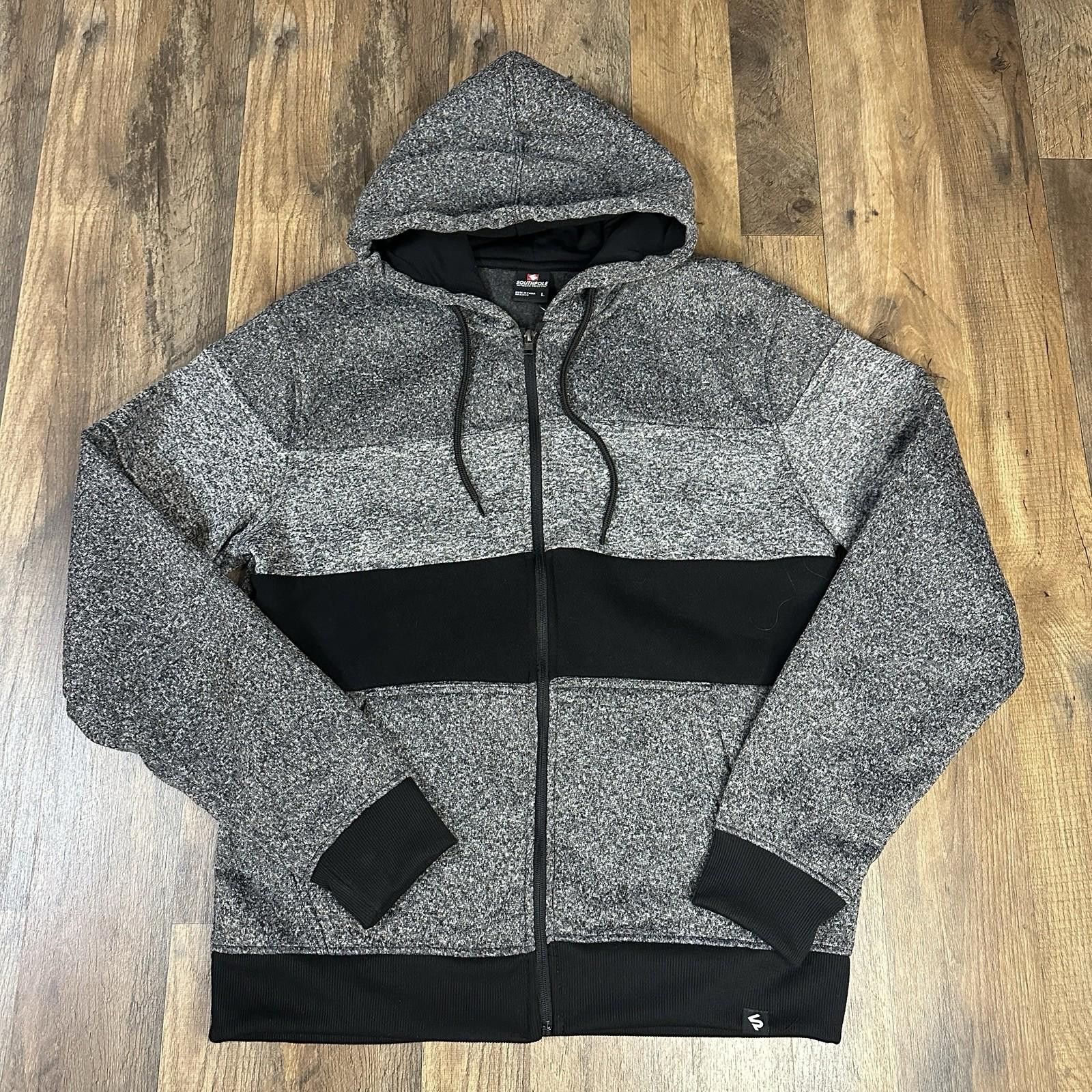 SOUTH POLE ジャケット グレー/ブラック Southpole Y2K Southpole Black and Grey Plaid Zip Up Hoodie