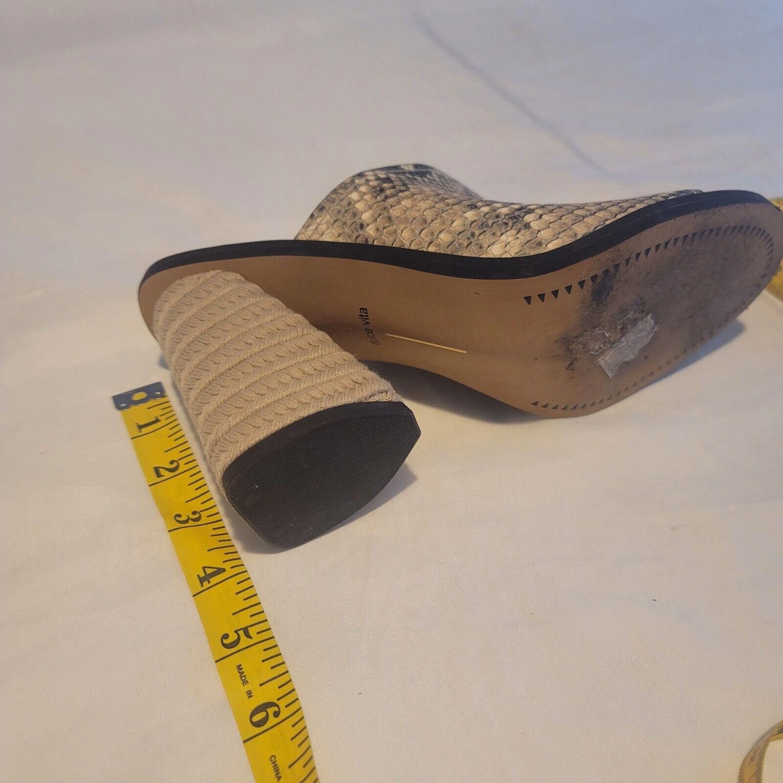 Designer Dolce Vita Reptile Print Size 7.5 Peeptoe Heeled Mules Size US 7.5 / IT 37.5 - 10 Thumbnail