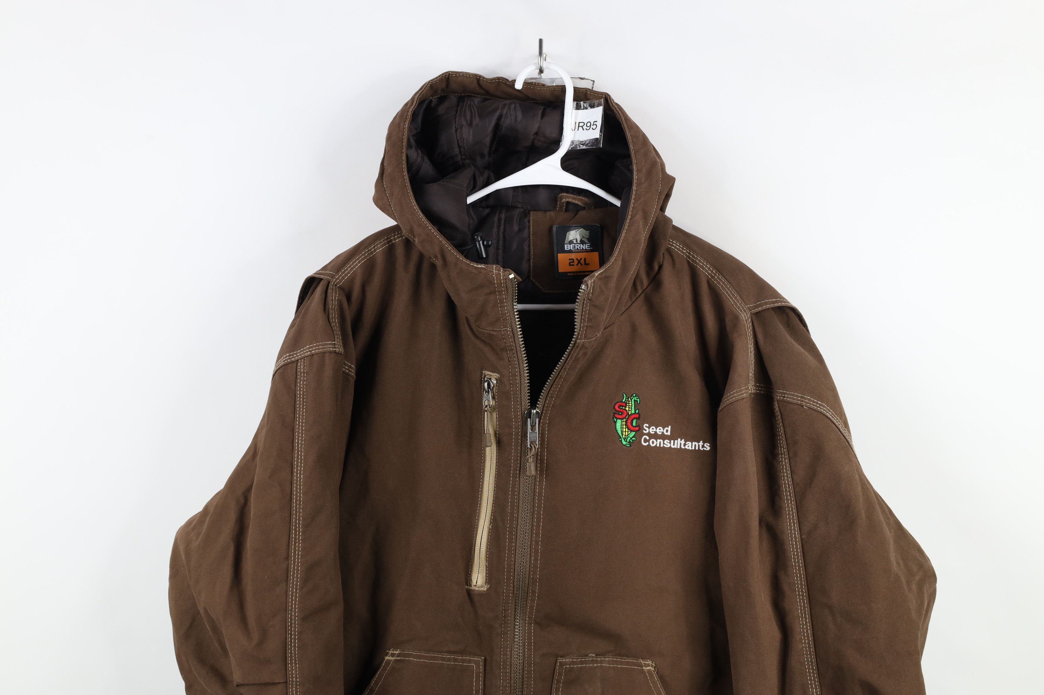 Vintage Vintage Streetwear Consultants Farmer Hooded Canvas Jacket Size US XXL / EU 58 / 5 - 2 Thumbnail