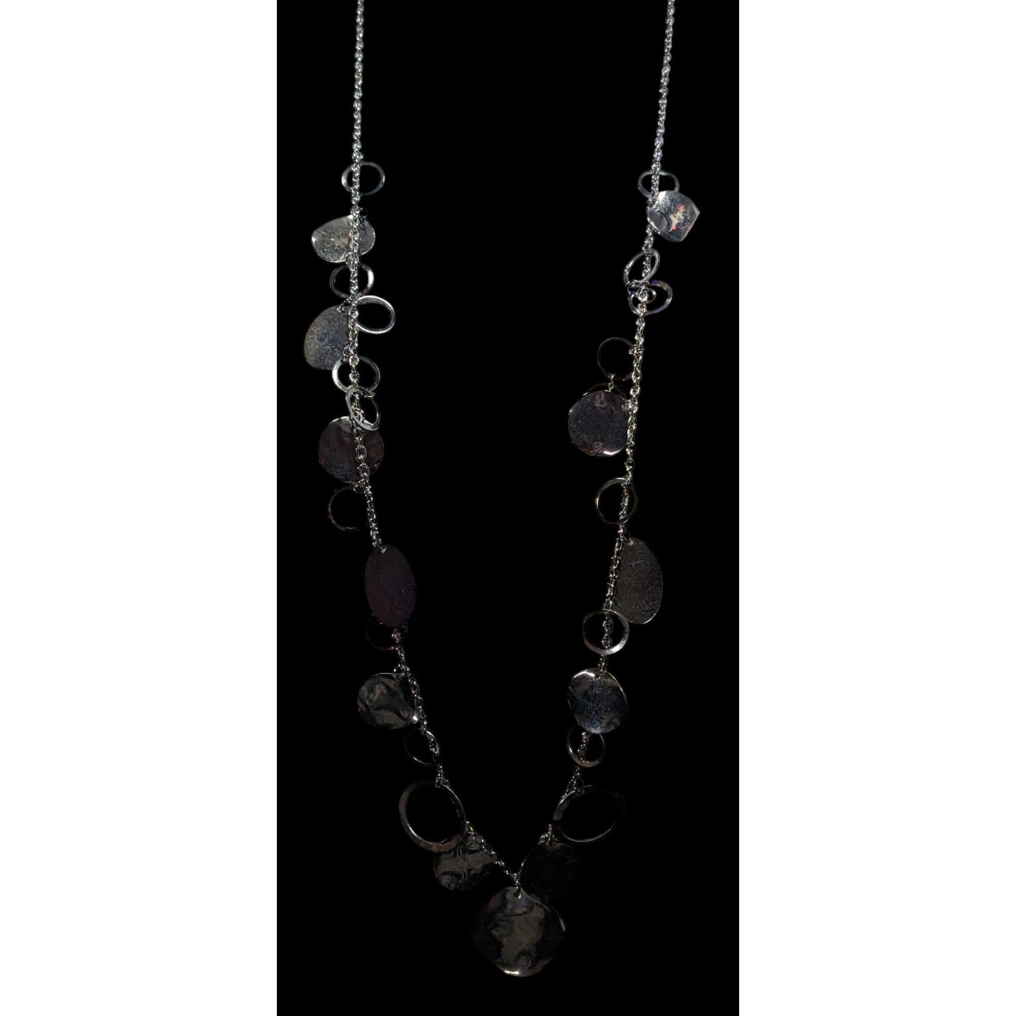 Other Jingling Disc And Open Circle Charm Silver Tone Necklace Size ONE SIZE - 2 Thumbnail