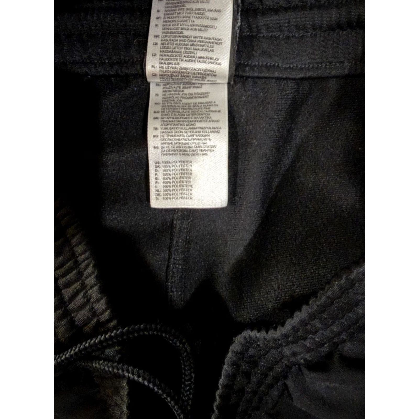 Adidas Adidas Track Pants Mens M Black Knit Elastic Waist Three Stripes Athletic Pants Size US 31 - 5 Thumbnail
