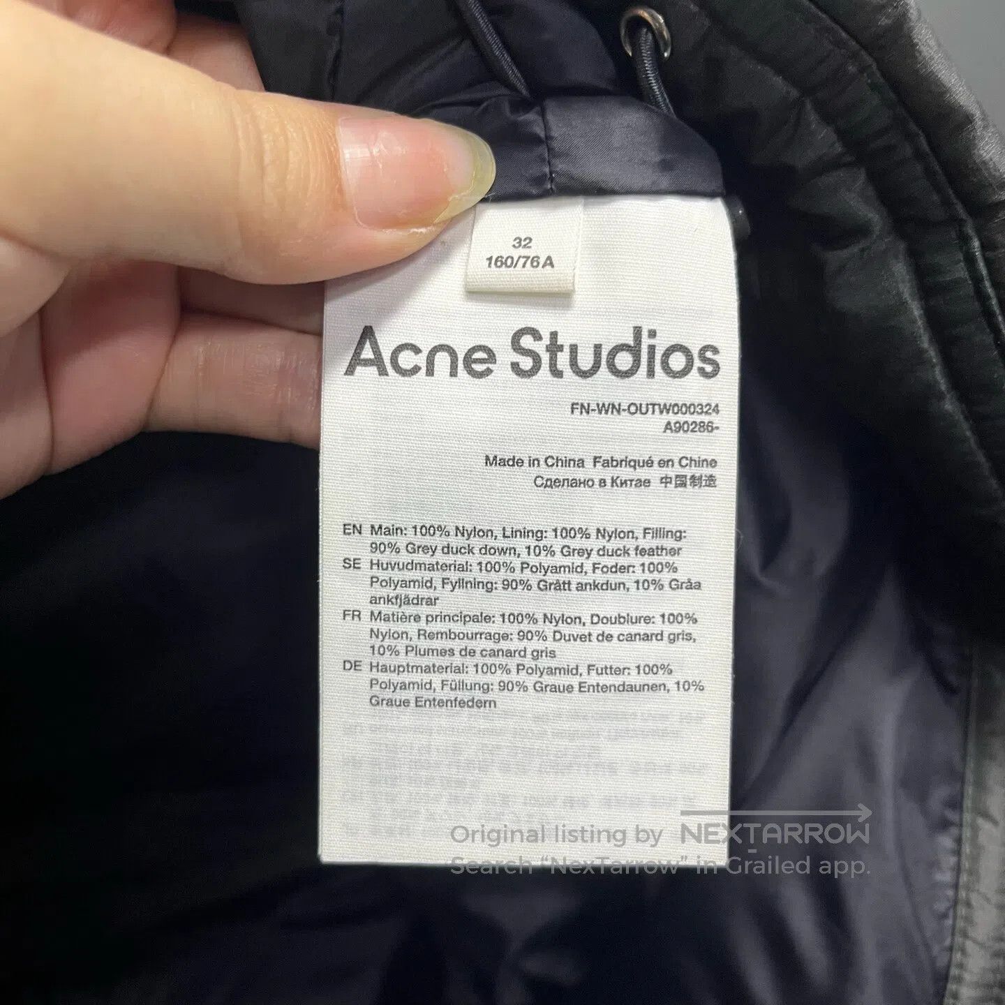 Acne Studios Acne Studio size 32 Duckweed-style down jacket with a fitte Size XS / US 0-2 / IT 36-38 - 4 Thumbnail