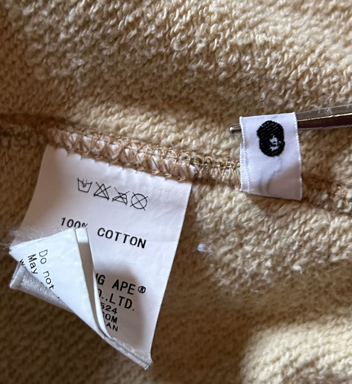 Bape Bape Nigo Era Beige Tan Full Zip Hoodie Size US M / EU 48-50 / 2 - 10 Thumbnail