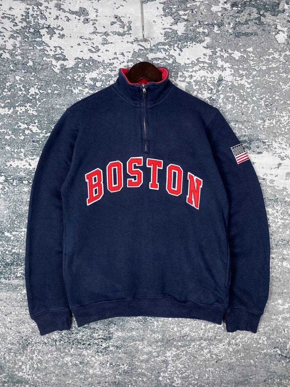 Boston Traders Vintage Boston Bay State Apparel Halfzipper Sweatshirts Size US S / EU 44-46 / 1 - 1 Thumbnail